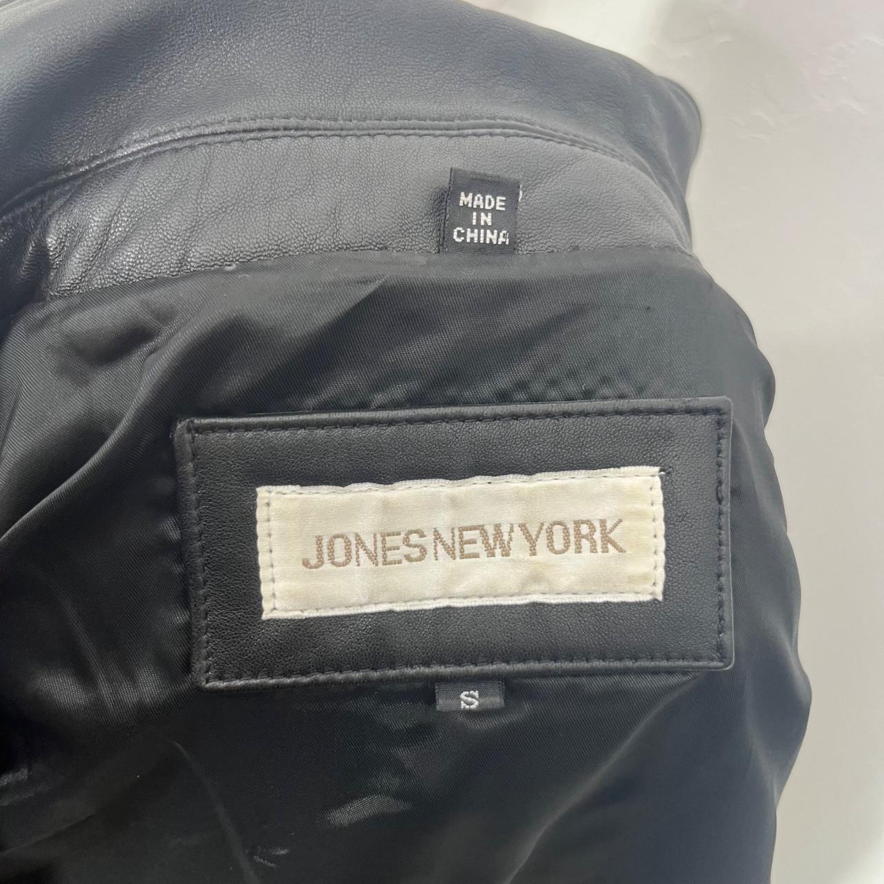 Vintage Jones New York Leather Button down Blazer | Depop