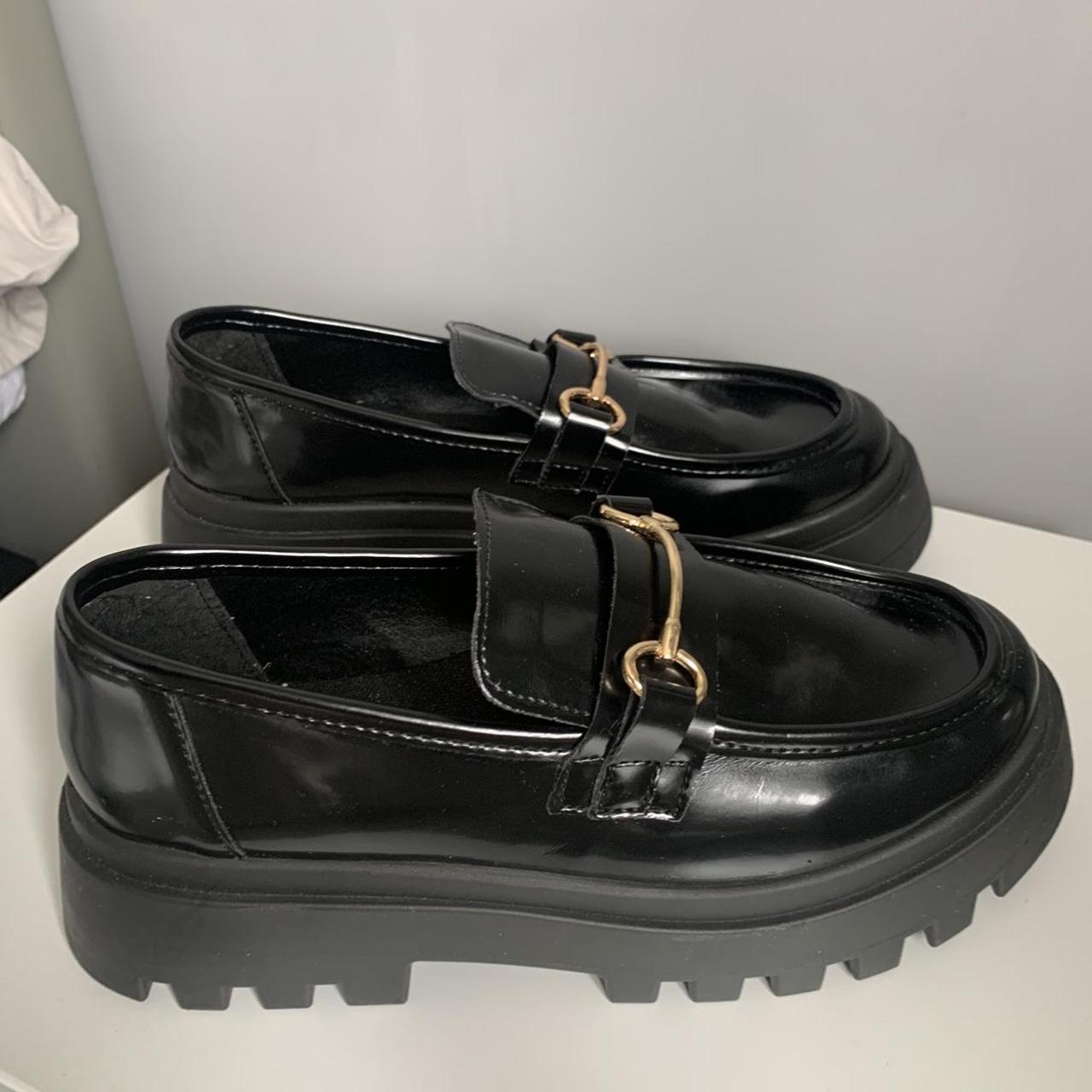 ASOS Design Women's Black Loafers | Depop