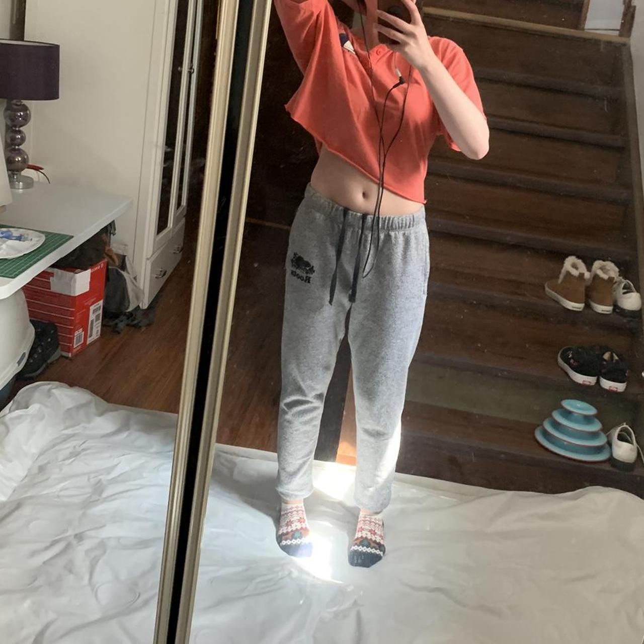 Comfy grey Roots sweat pants from the 2010s