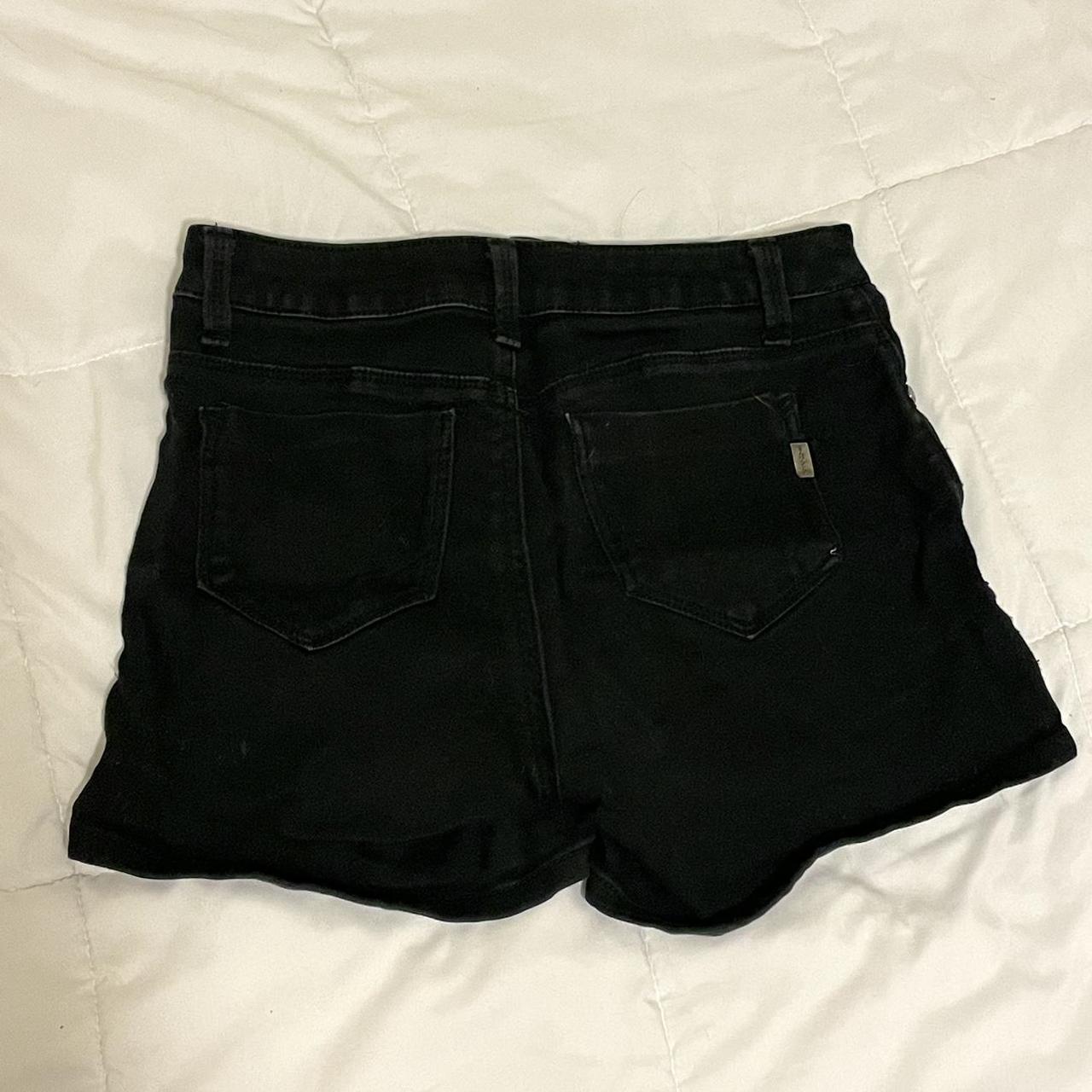 1822 denim black booty shorts #1822 #denim #summer... - Depop