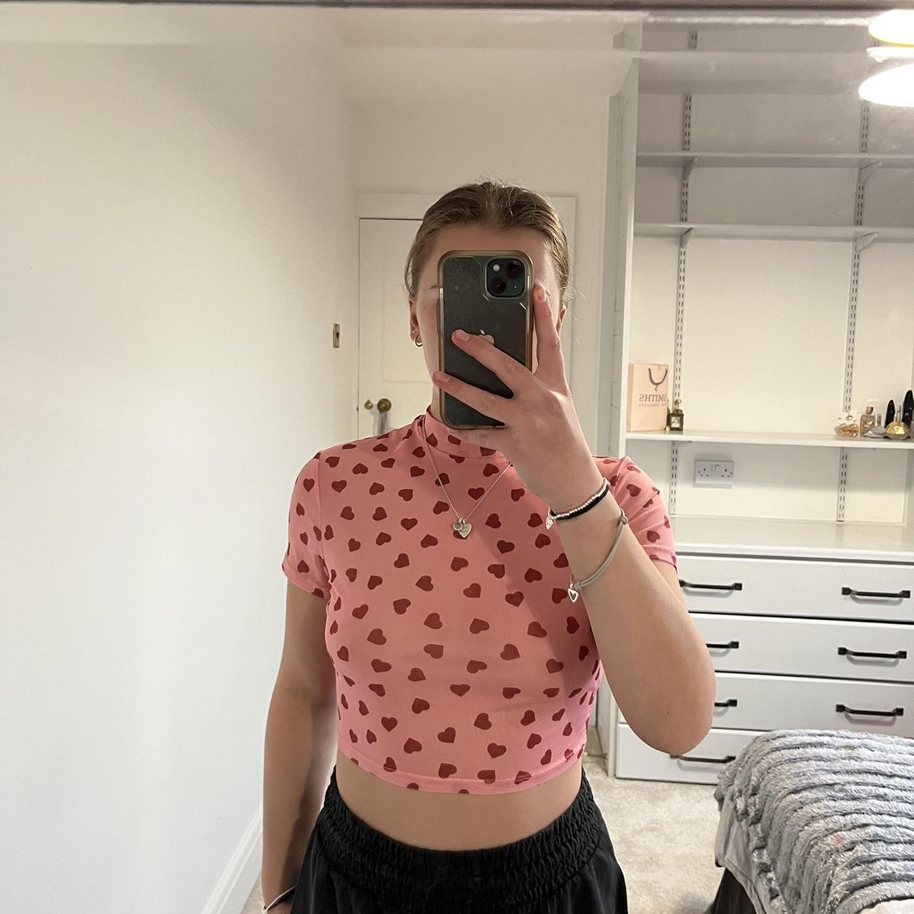 Mesh pink top - Depop