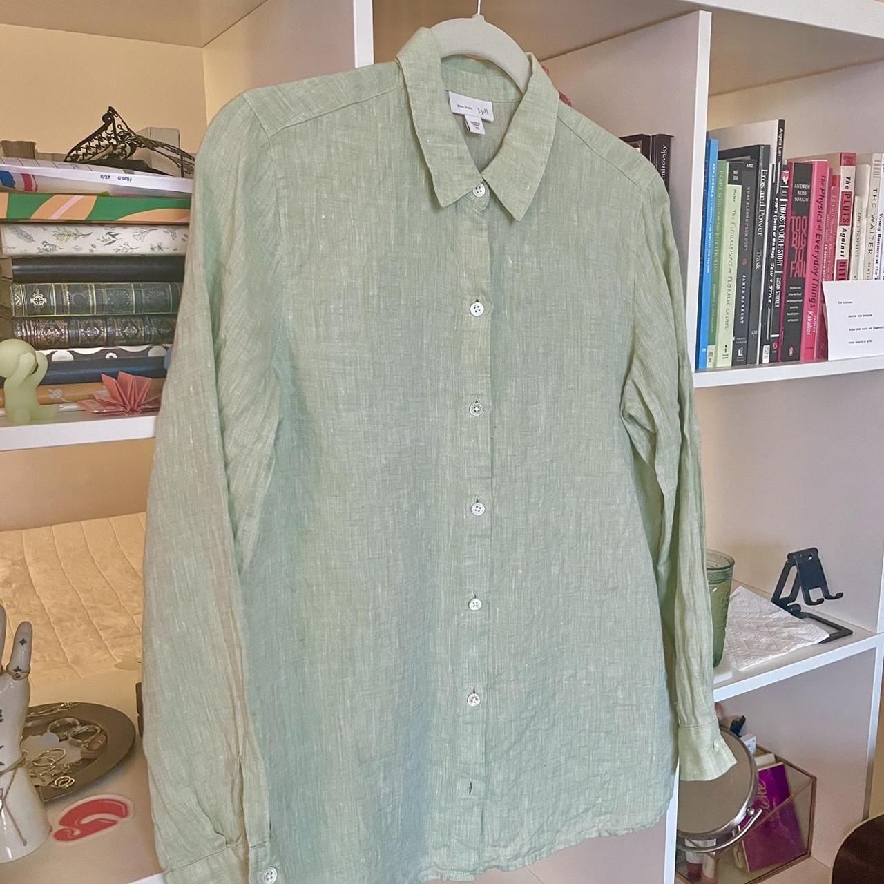 J. Jill Women's Green Poloshirts Depop