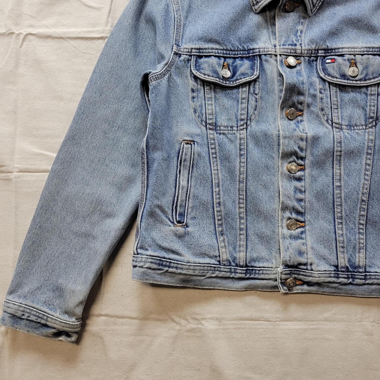 Vintage Timmy Hilfiger denim jacket Classic 90s... - Depop