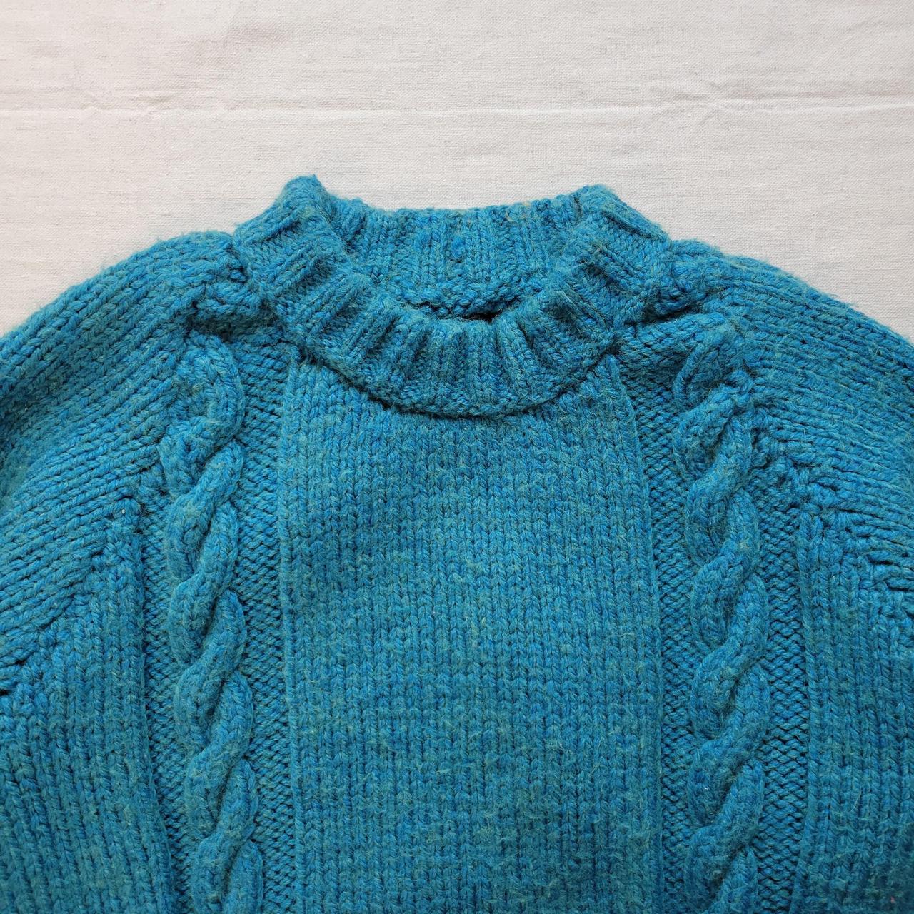 Vintage cable knit sweater chunky... - Depop