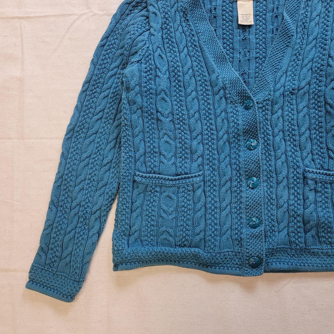 L.L.Bean Women's Blue Cardigan | Depop