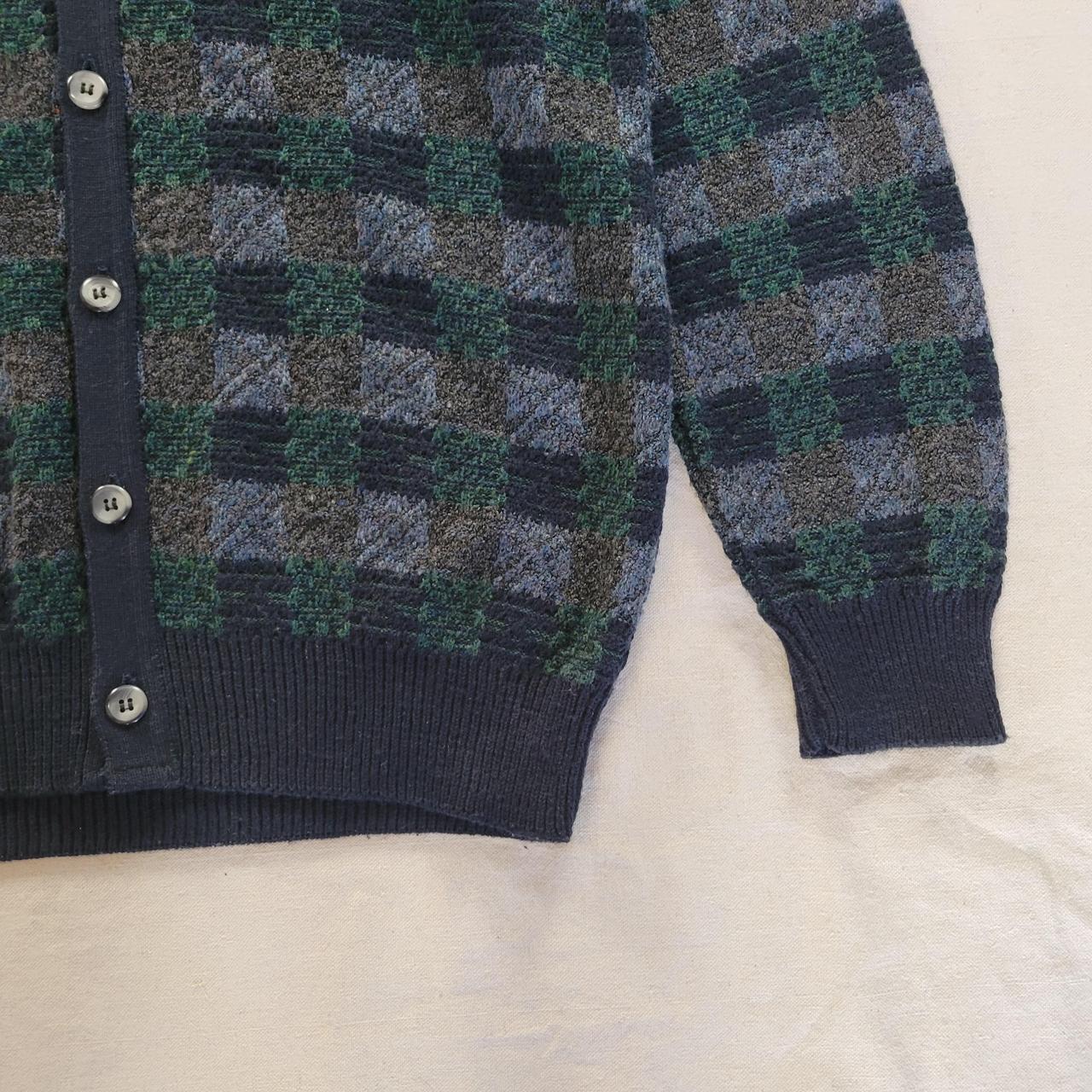 Vintage knit cardigan sweater Classic 80s 90s knit... - Depop