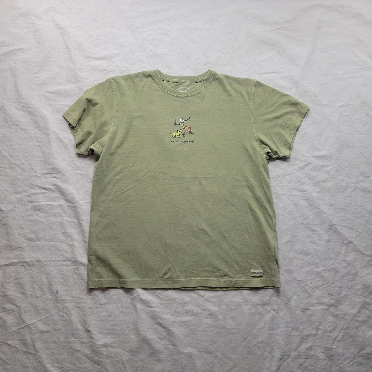 Life is Good Men's Green T-shirt | Depop