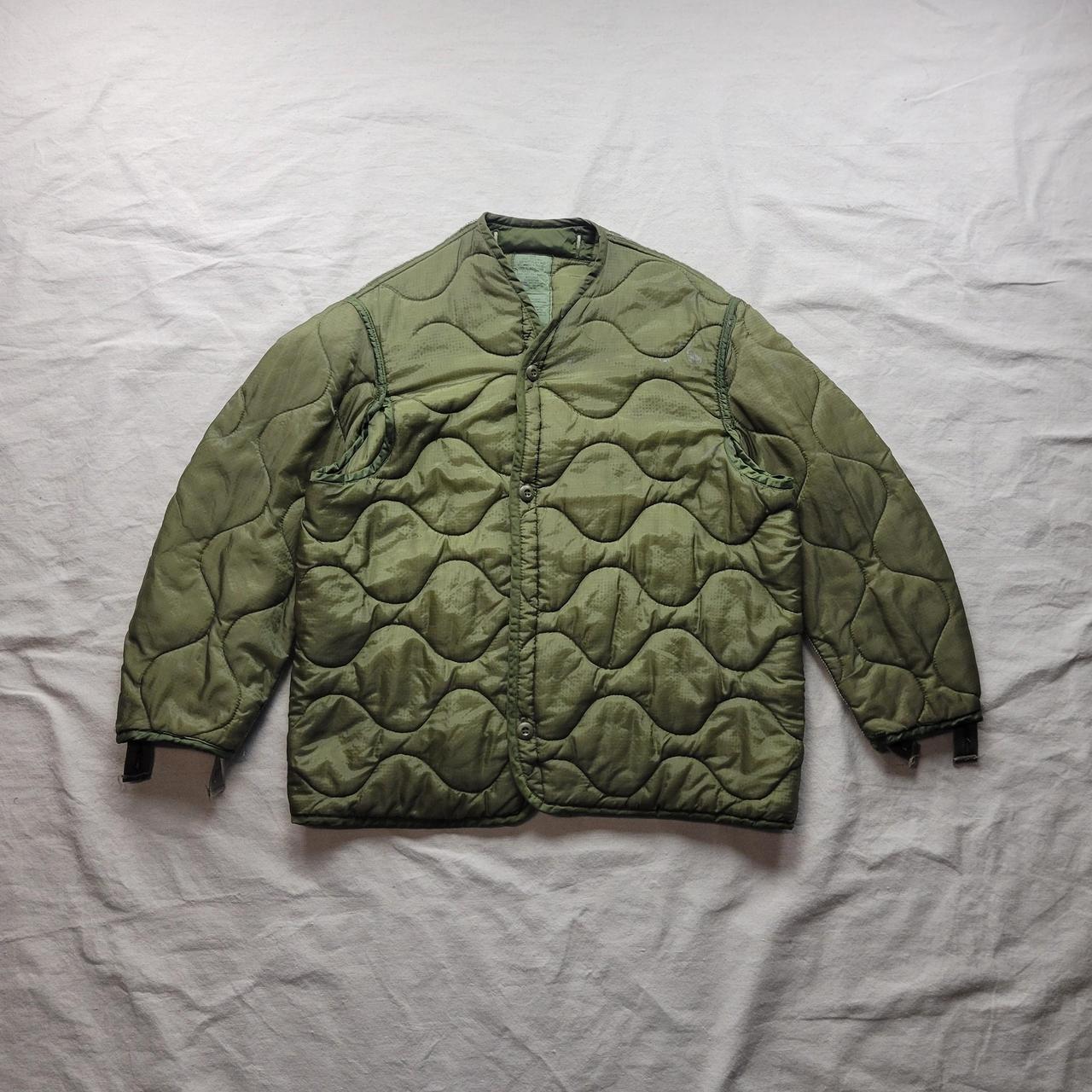 Vintage military jacket liner Classic milsurp... - Depop