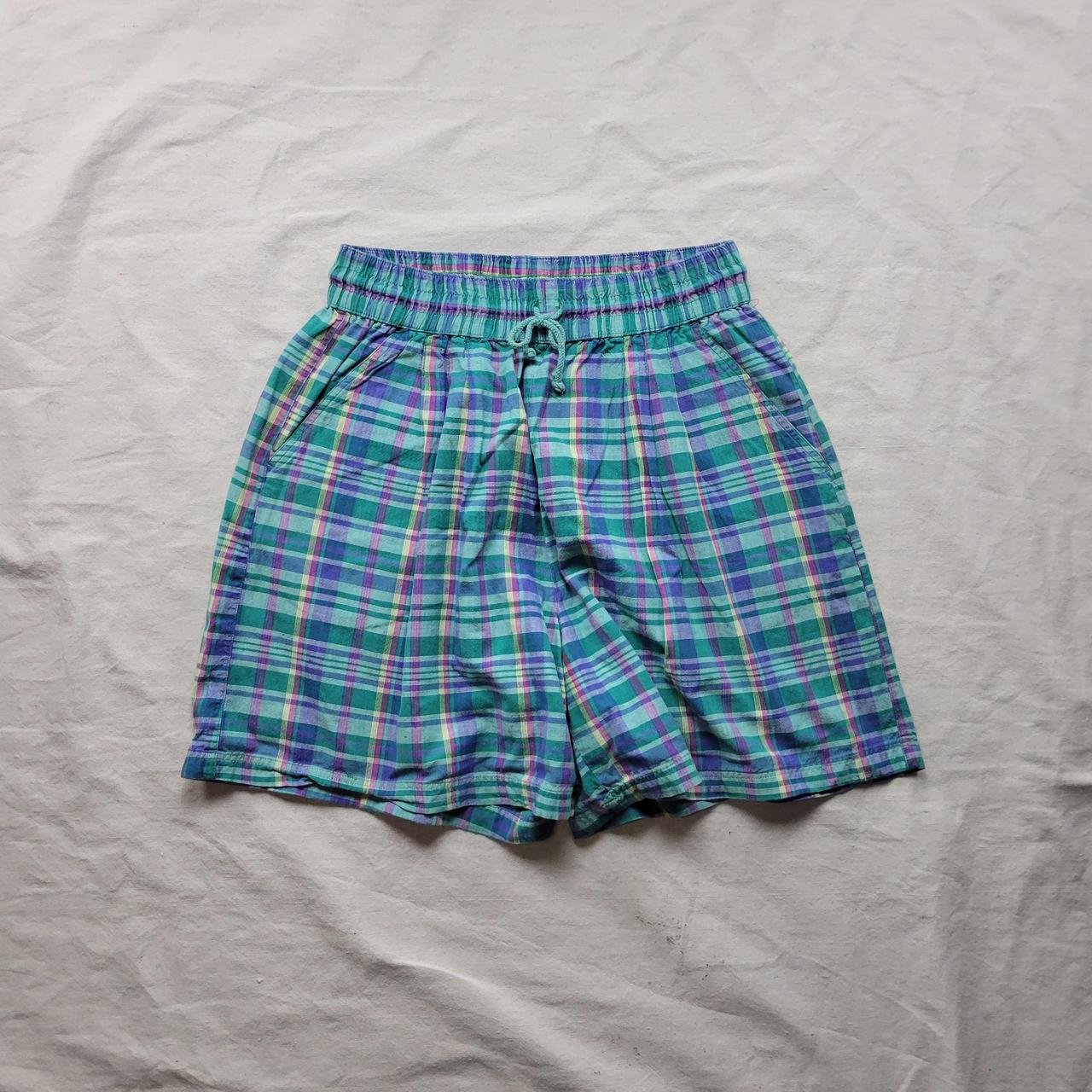 Vintage cotton shorts plaid Amazing 80s 90s cotton... Depop