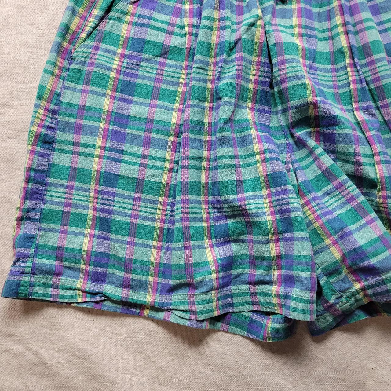 Vintage cotton shorts plaid Amazing 80s 90s cotton... Depop