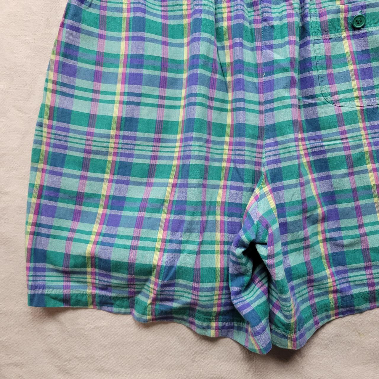 Vintage cotton shorts plaid Amazing 80s 90s cotton... Depop