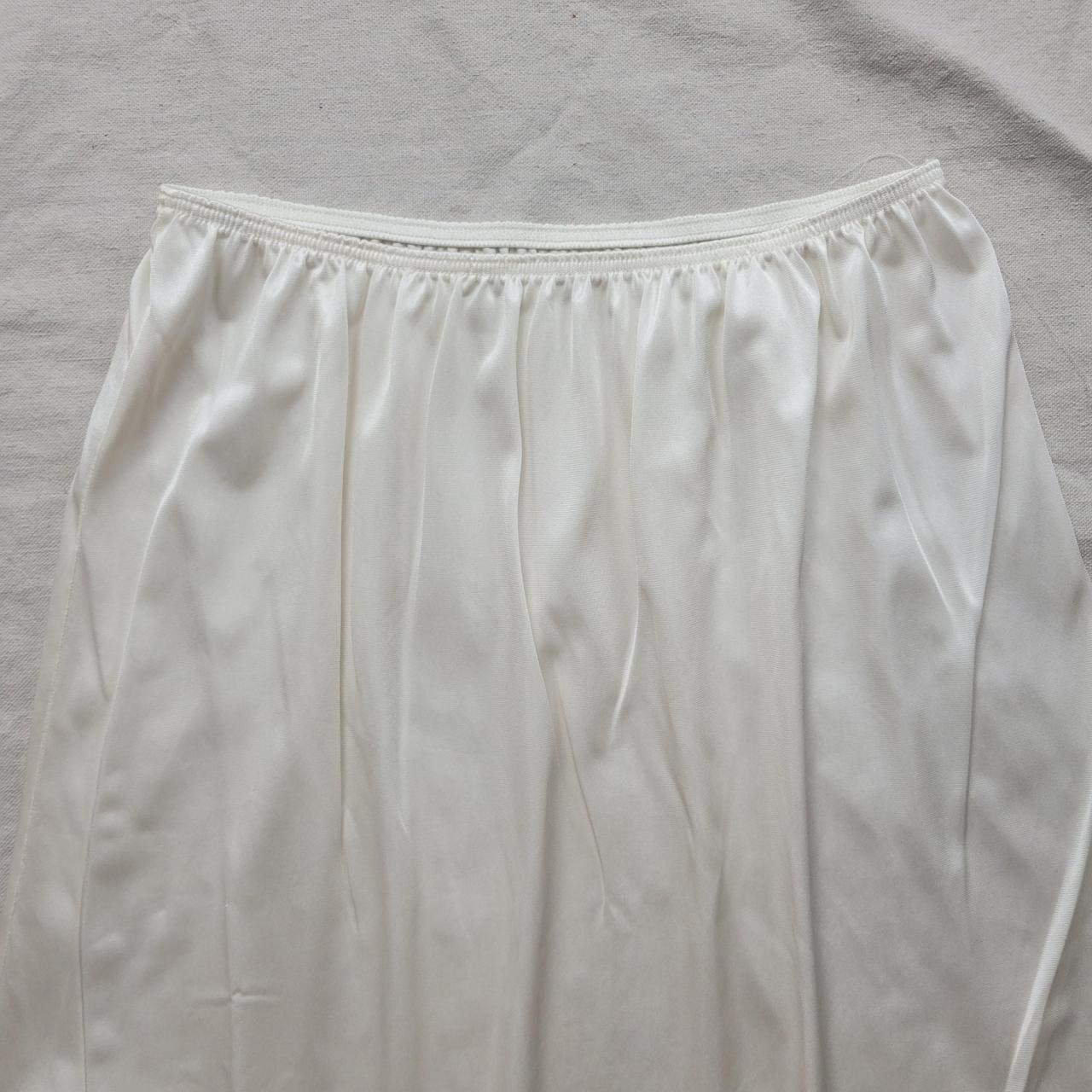 Vintage cream slip skirt lingerie Super cute and... - Depop