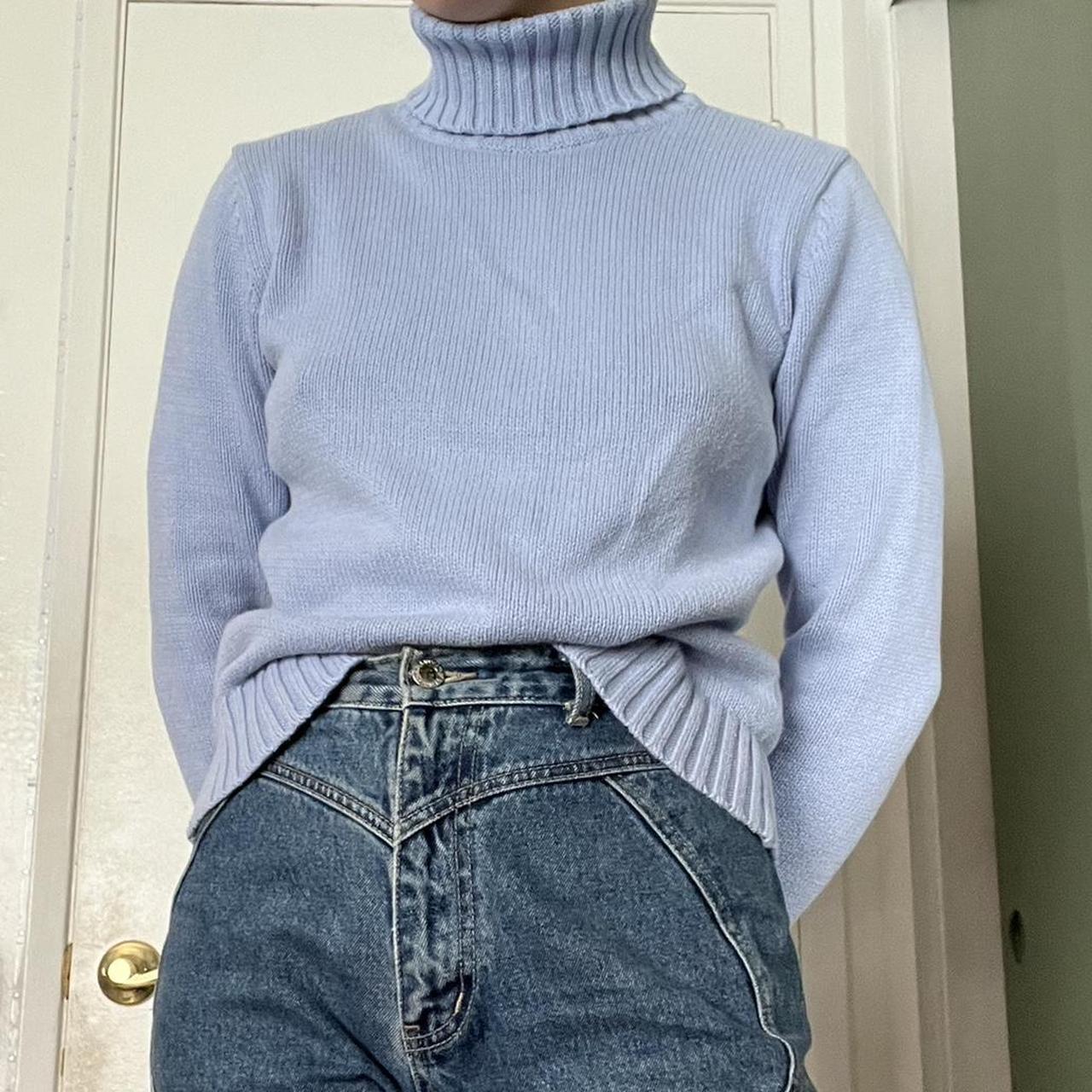 periwinkle/light blue/purple turtleneck sweater!... - Depop