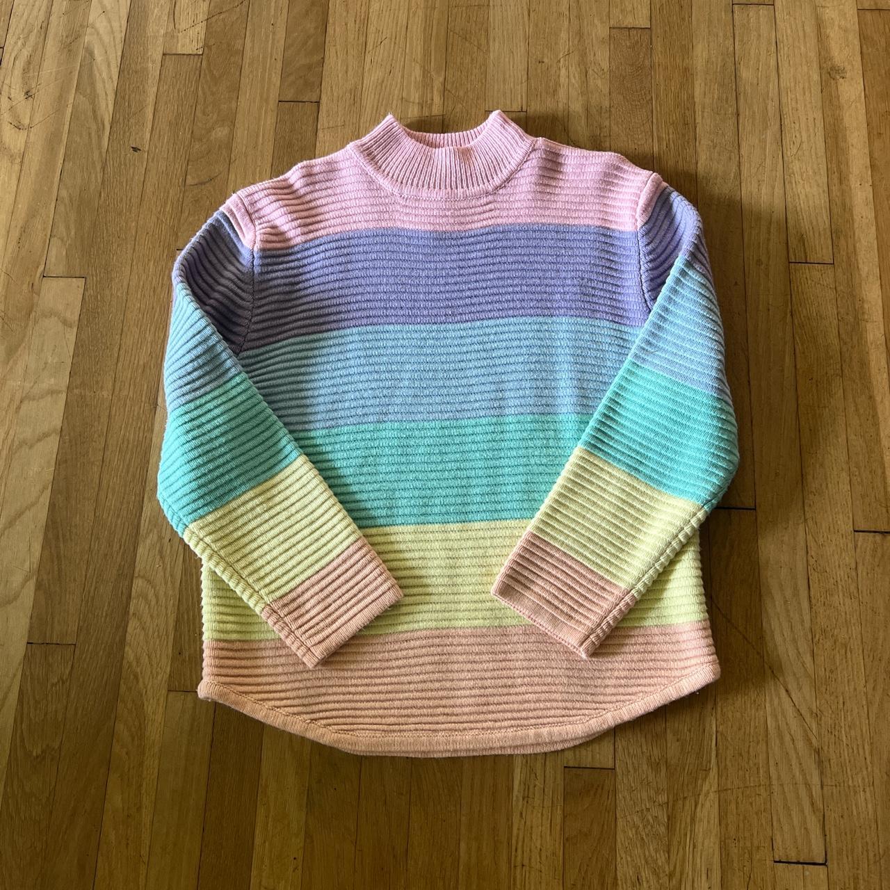 Pastel hotsell rainbow turtleneck