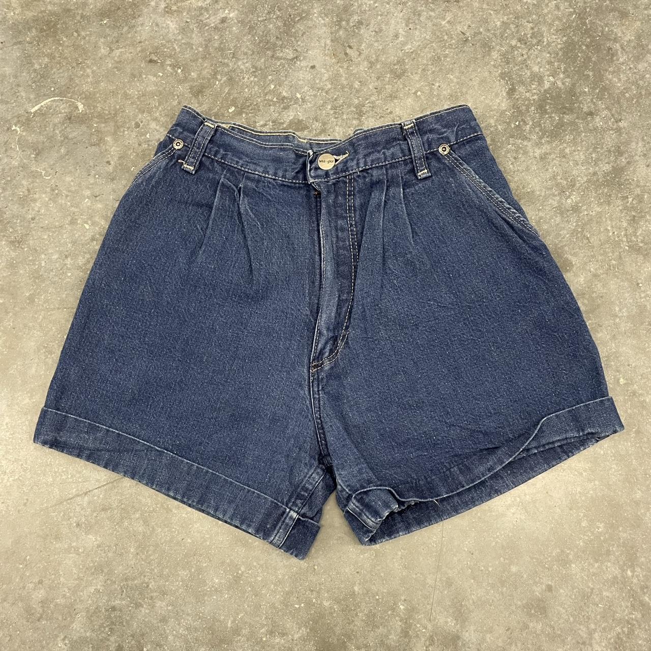 Vintage 70s wrangler jorts Jean shorts Waist:... - Depop