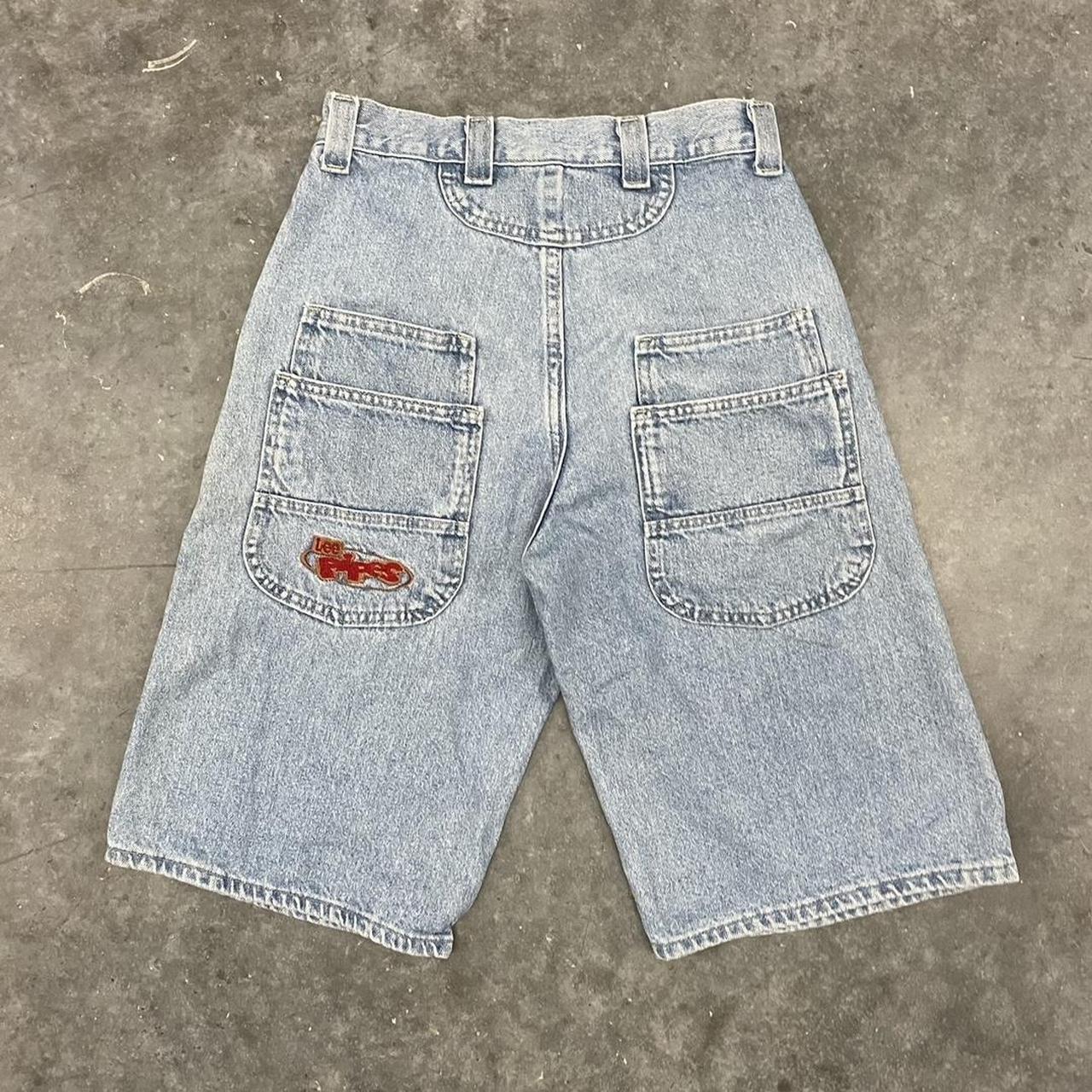 Vintage Lee pipes jorts Skate jorts Jean... - Depop