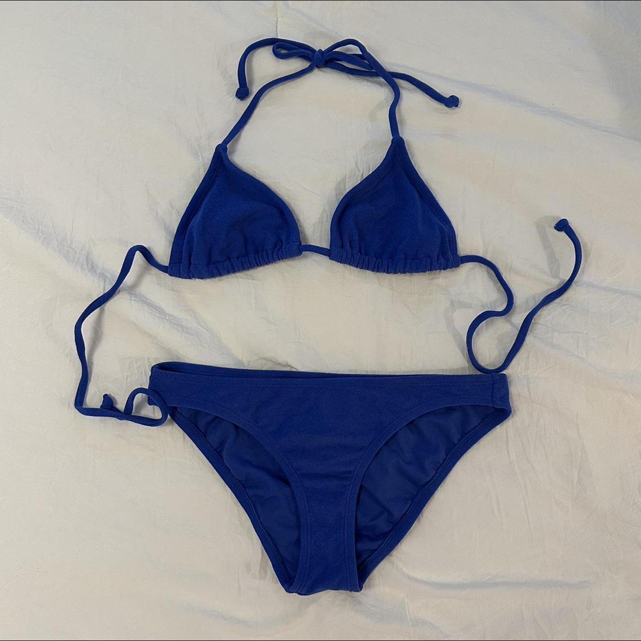 Frankies Bikinis Women's Blue Bikinisandtankinisets Depop
