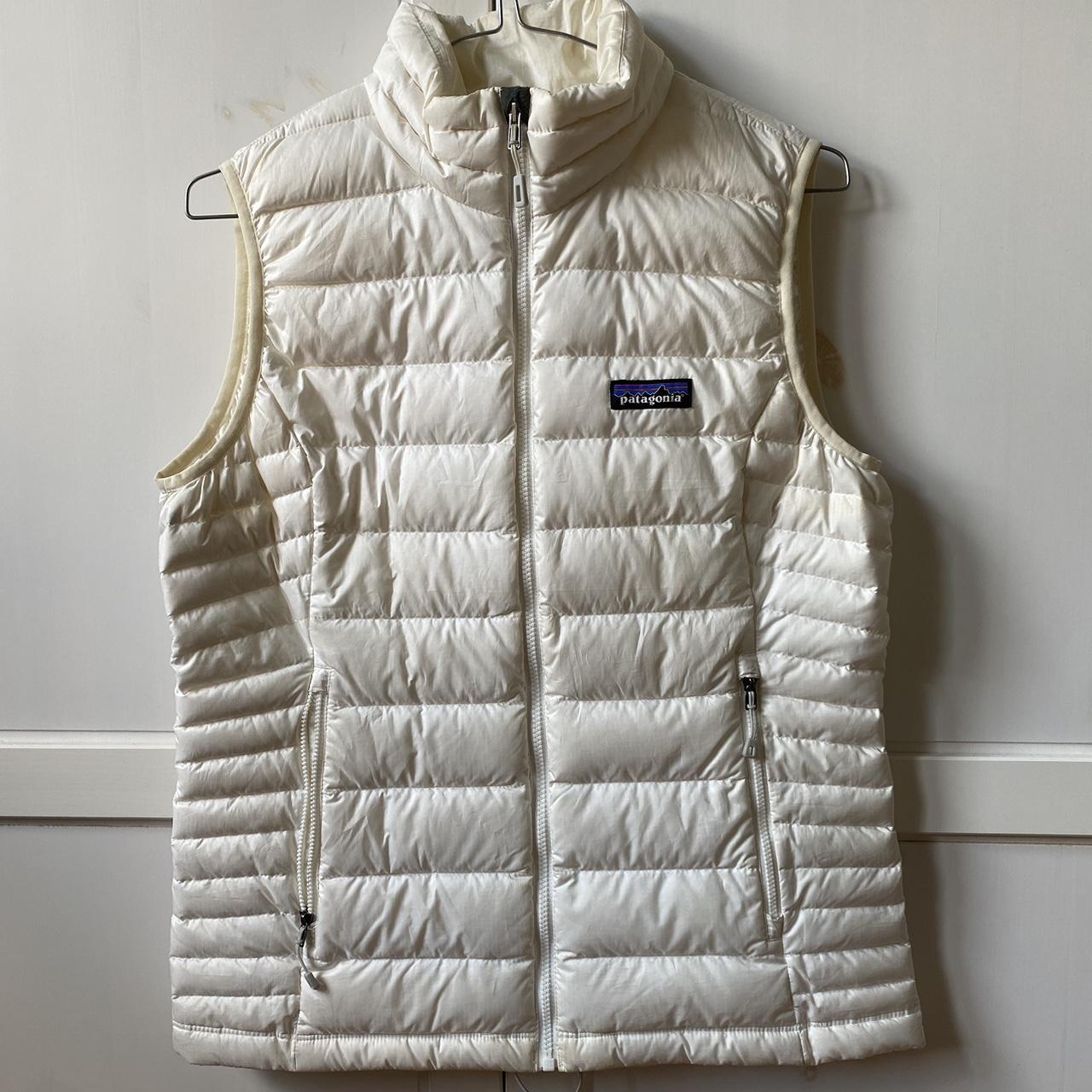 White Patagonia puffer vest in a size small. In. Depop