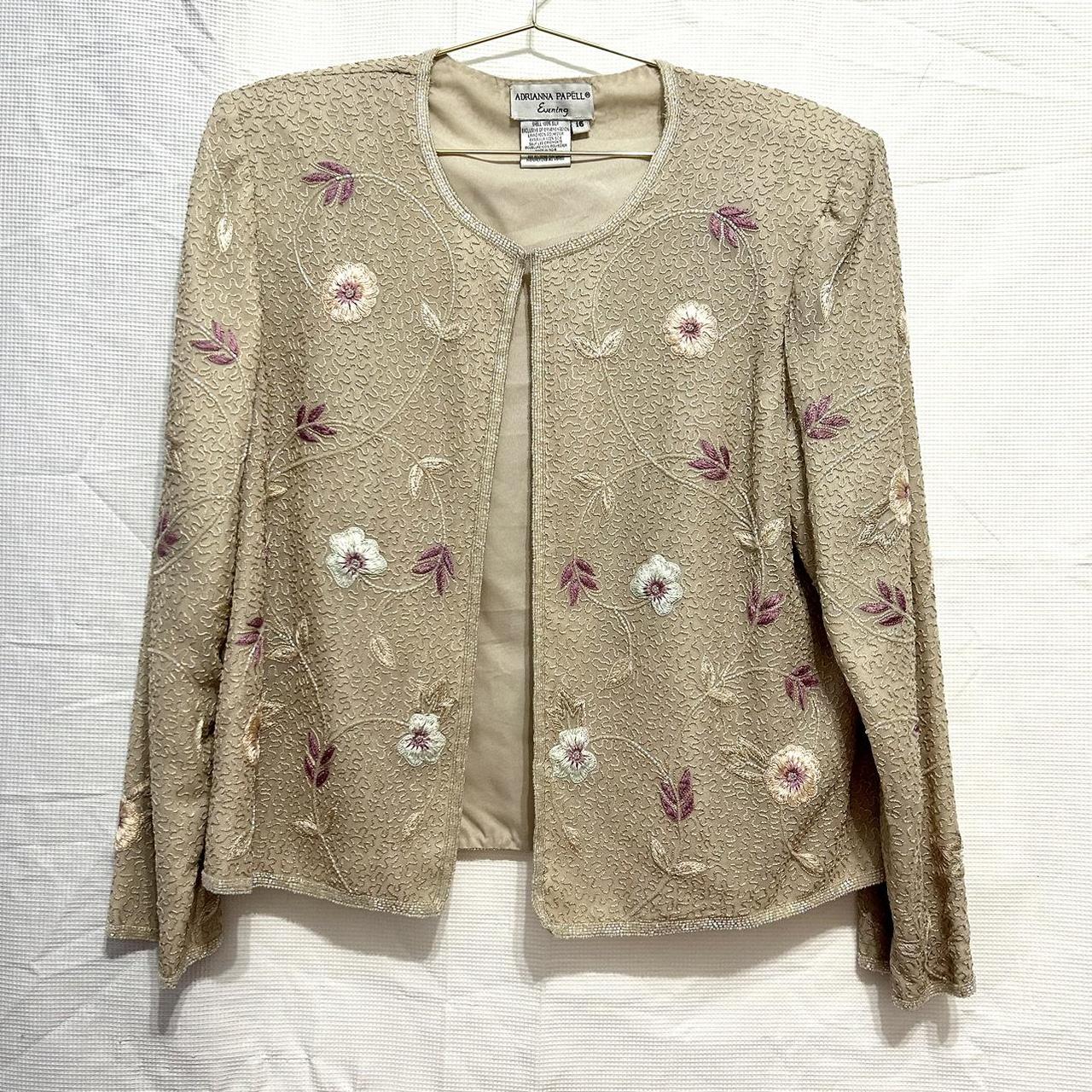 90s vintage silk beaded jacket from Adrianna Depop