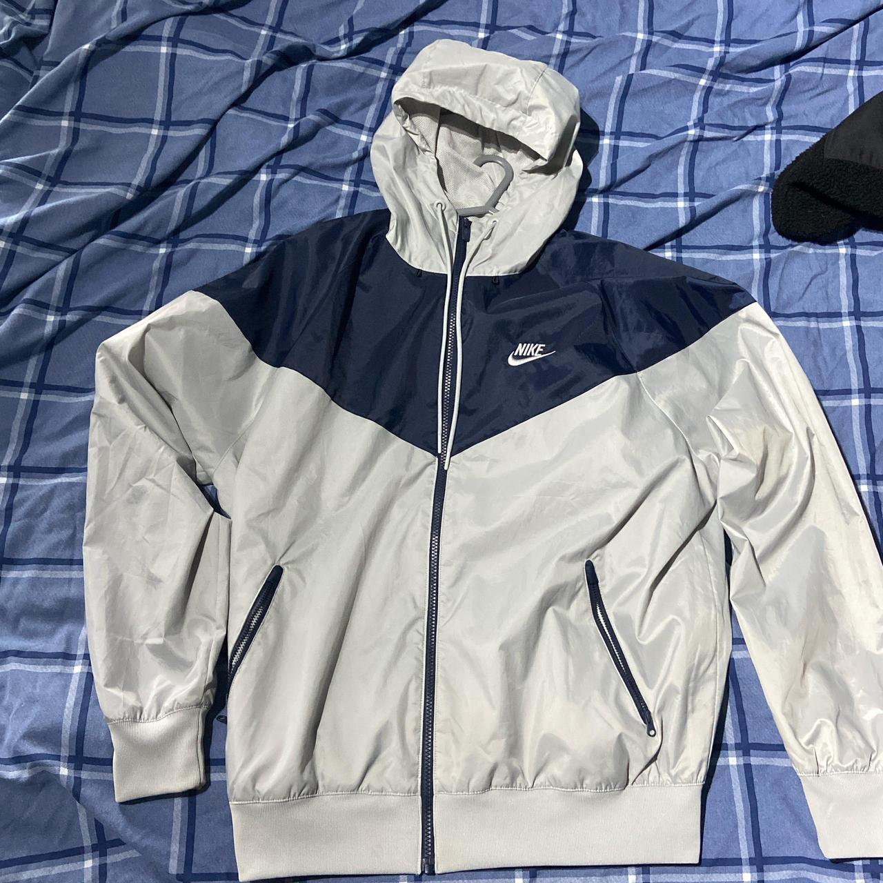 Blue and grey clearance nike windbreaker