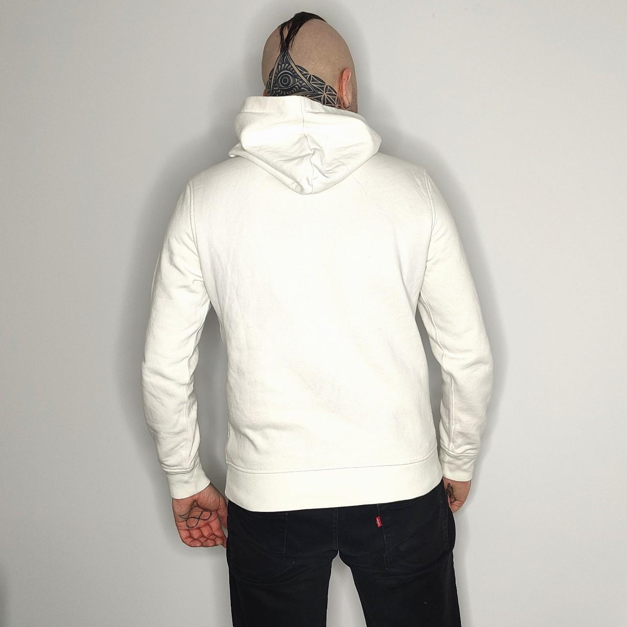 Gap Men's Cream and White Hoodie Depop