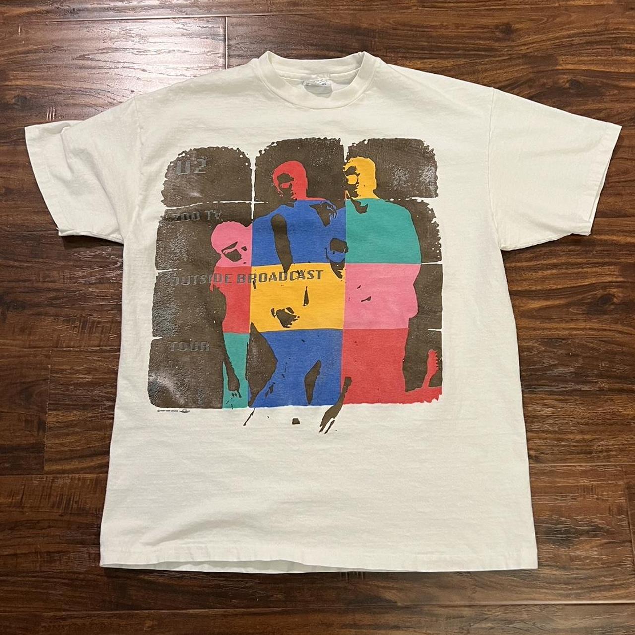 Vintage 90s U2 Tour Tee Zoo Tv Tour 1992 White... - Depop