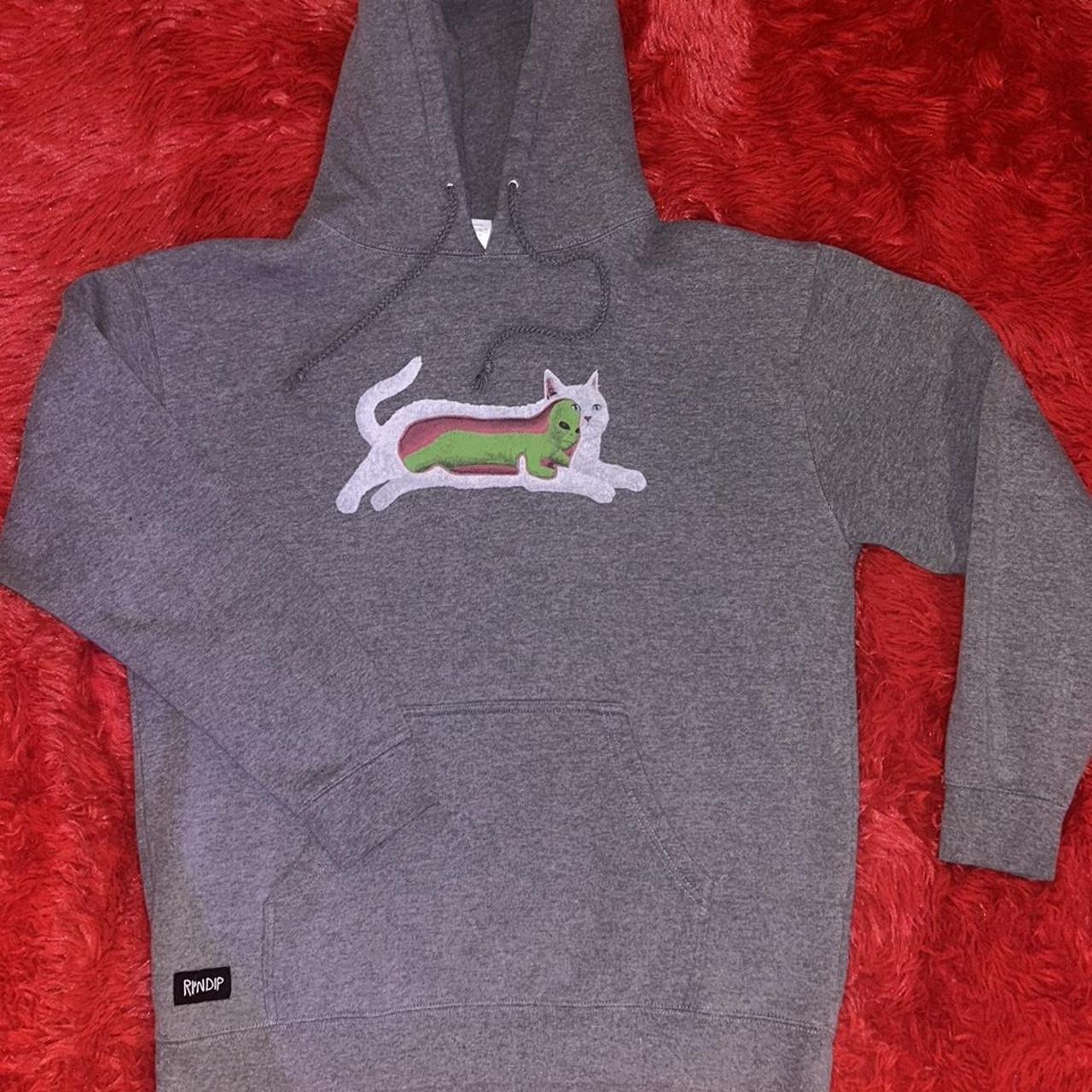 RIPNDIP Men's Grey Hoodie | Depop