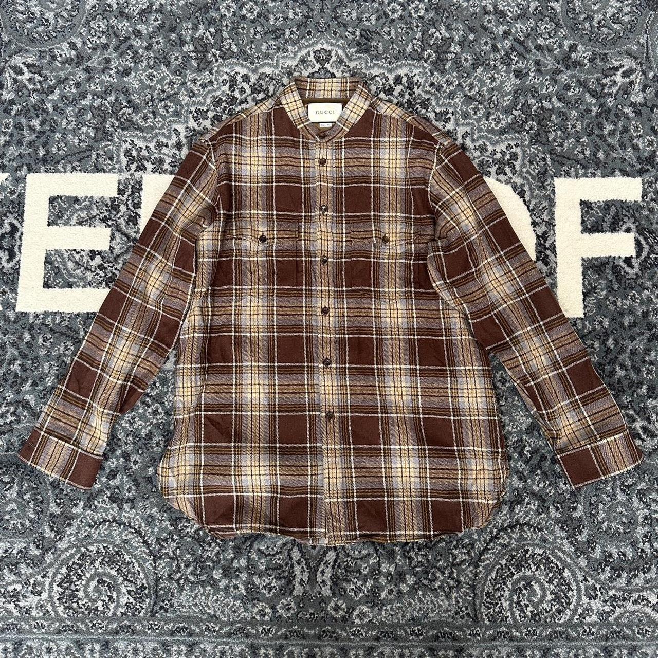 Gucci Oversized Wool Flannel Shirt Recent... - Depop