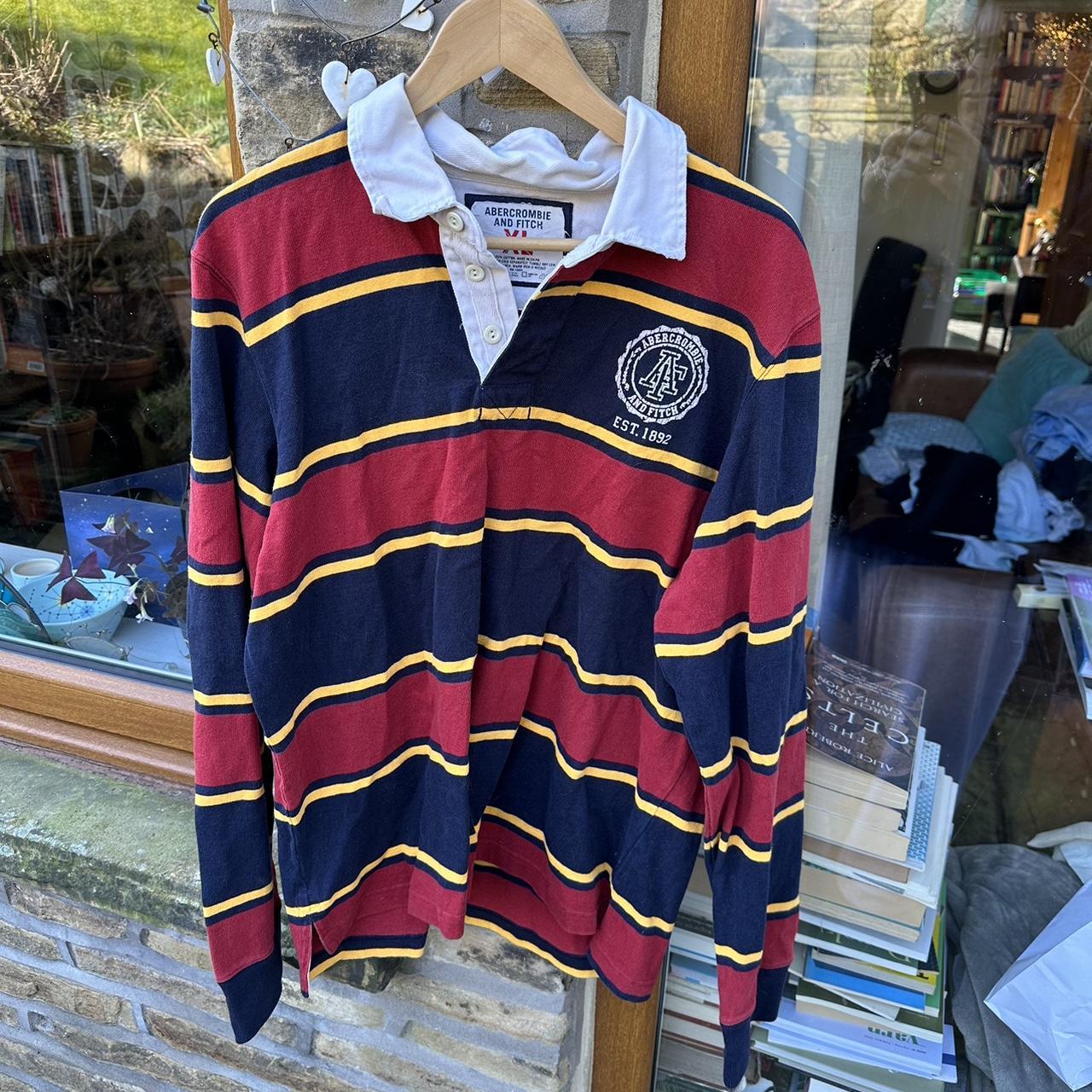 Vintage Abercrombie & Fitch Rugby Shirt In... Depop