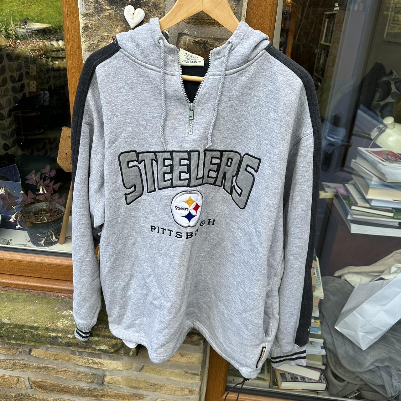 Vintage Steelers NFL Sweatshirt in Grey A great USA - Depop