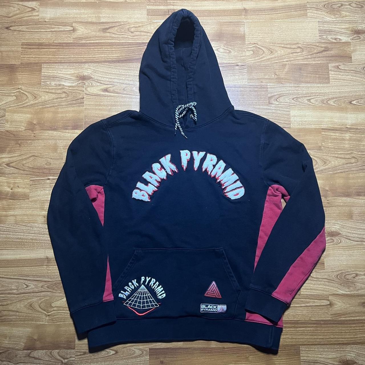 Black pyramid black and red hoodie Has no tag but. Depop