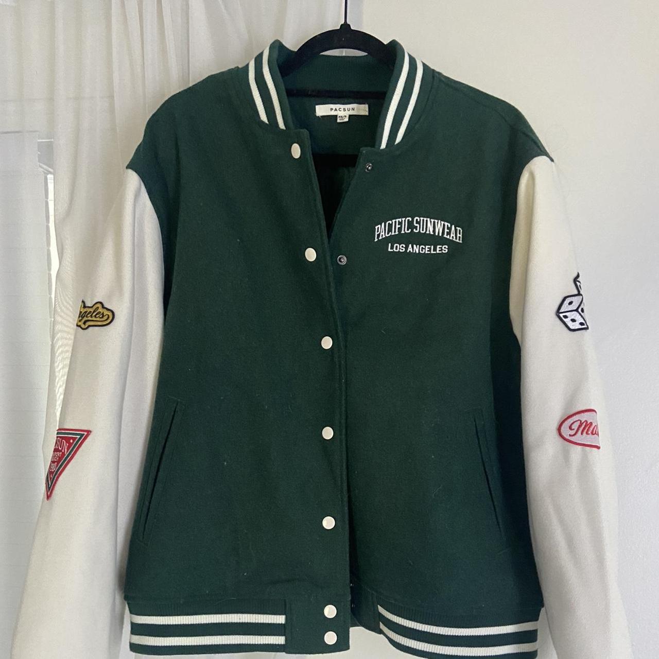 PacSun Green Pacific Sunwear Varsity Jacket