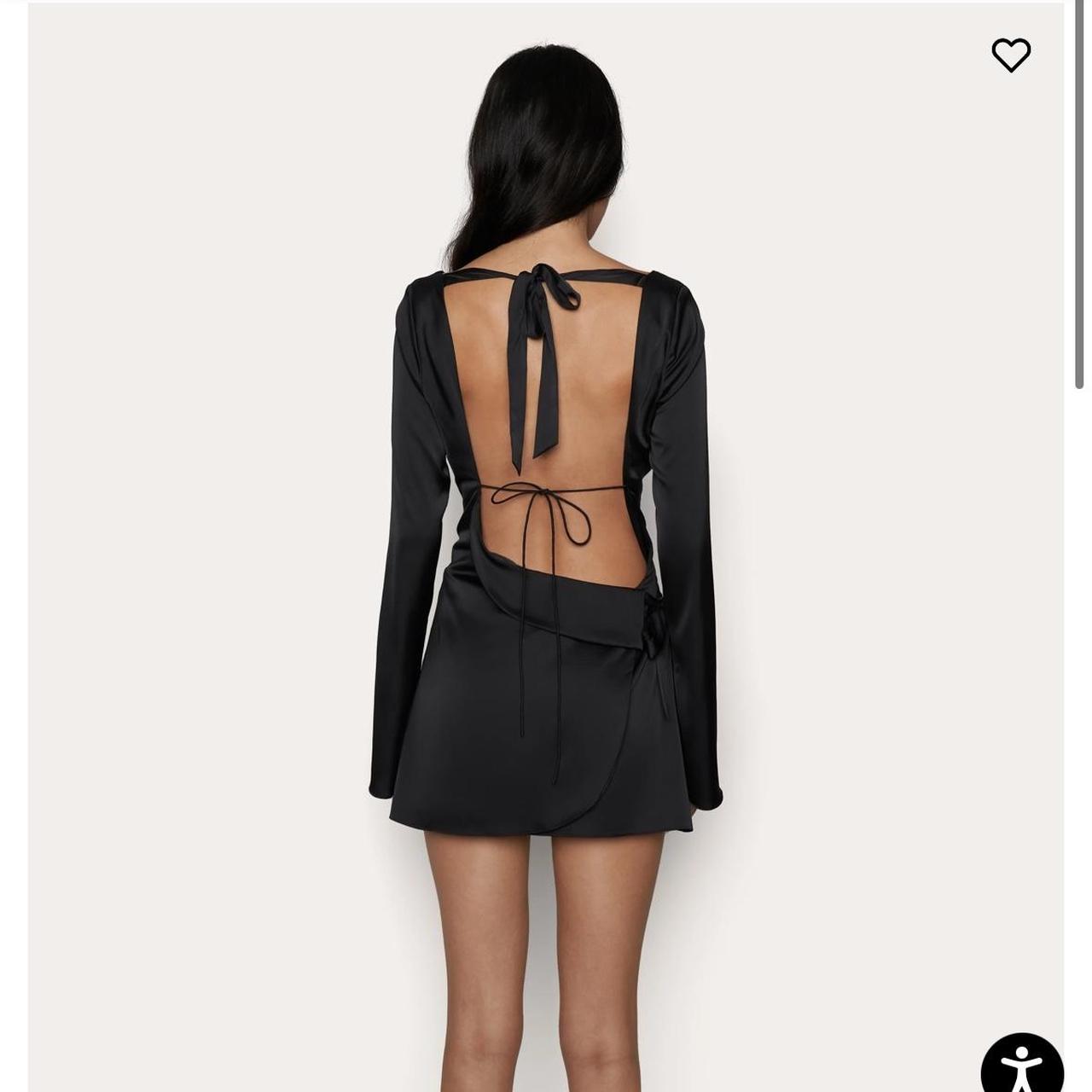 【関税込み】GUIZIO ブラック Lleo ミニドレス Danielle Guizio black Lleo satin mini dress in size | Depop