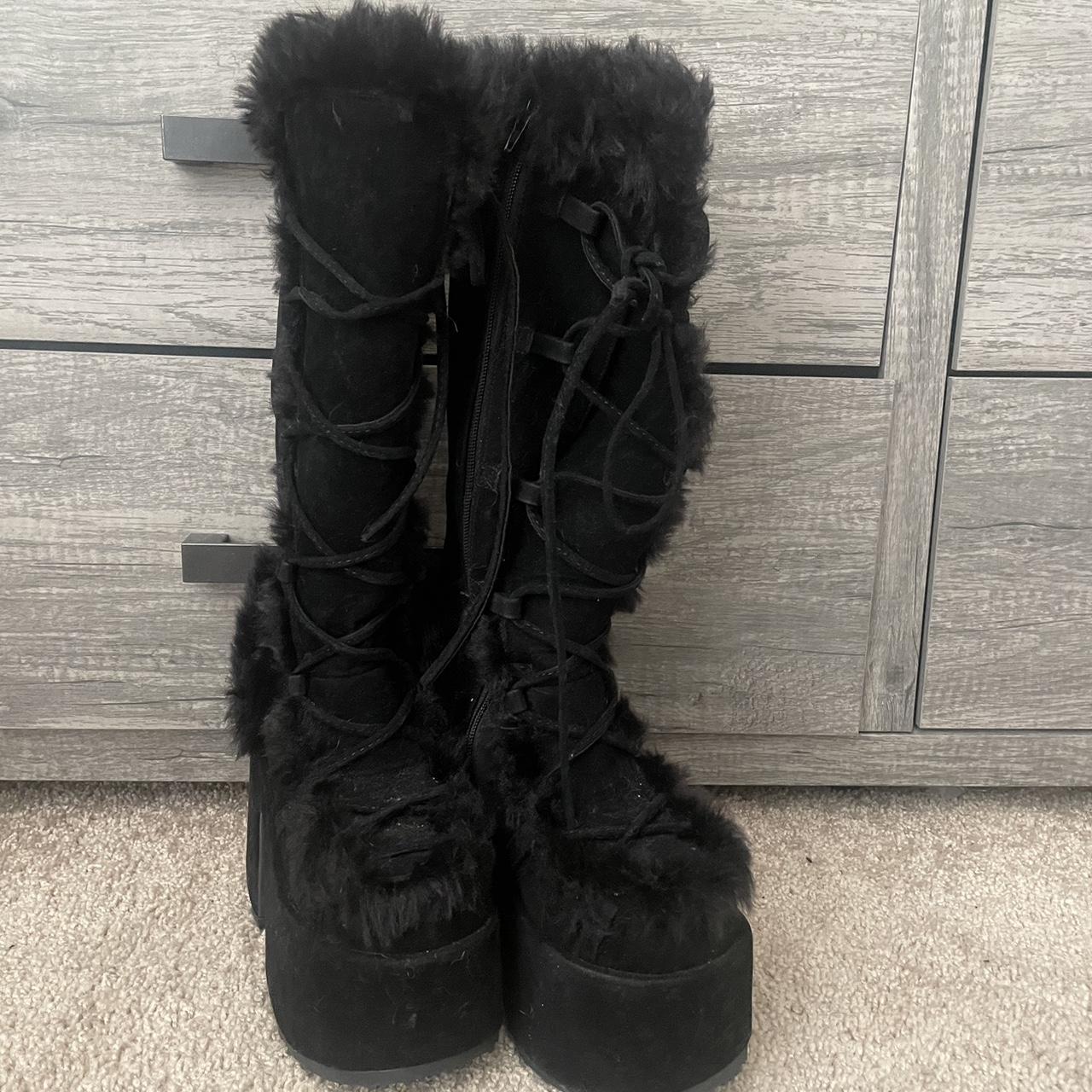 Demonia Women's Black Boots | Depop