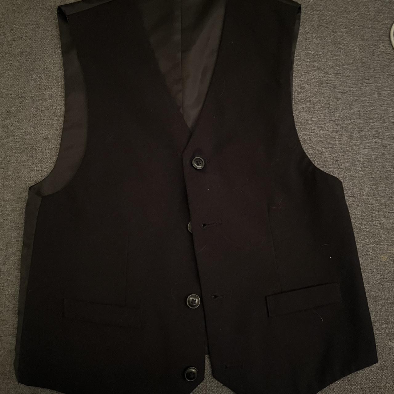 black button up vest - Depop