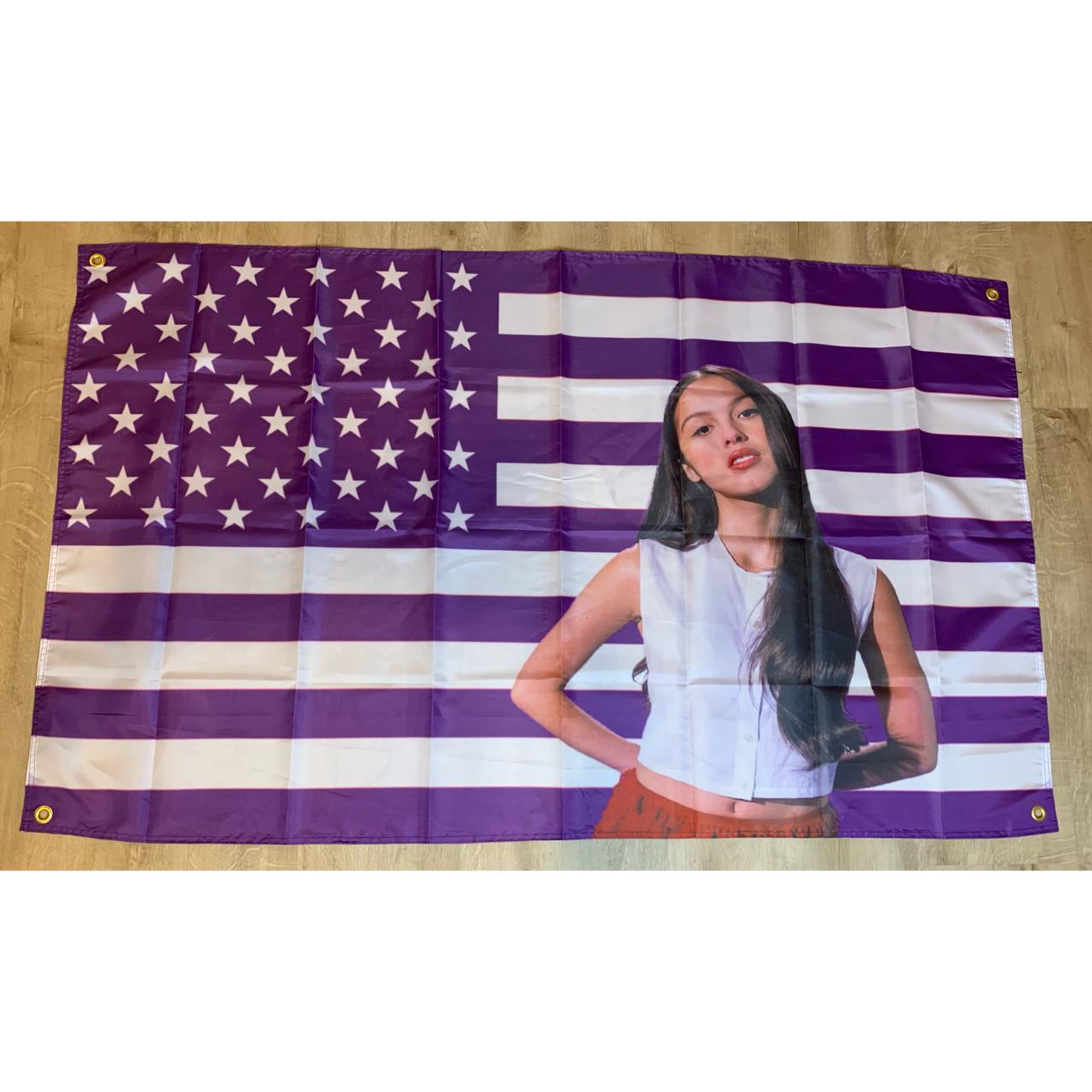 Olivia Rodrigo Purple American USA Flag Good 4 U... - Depop