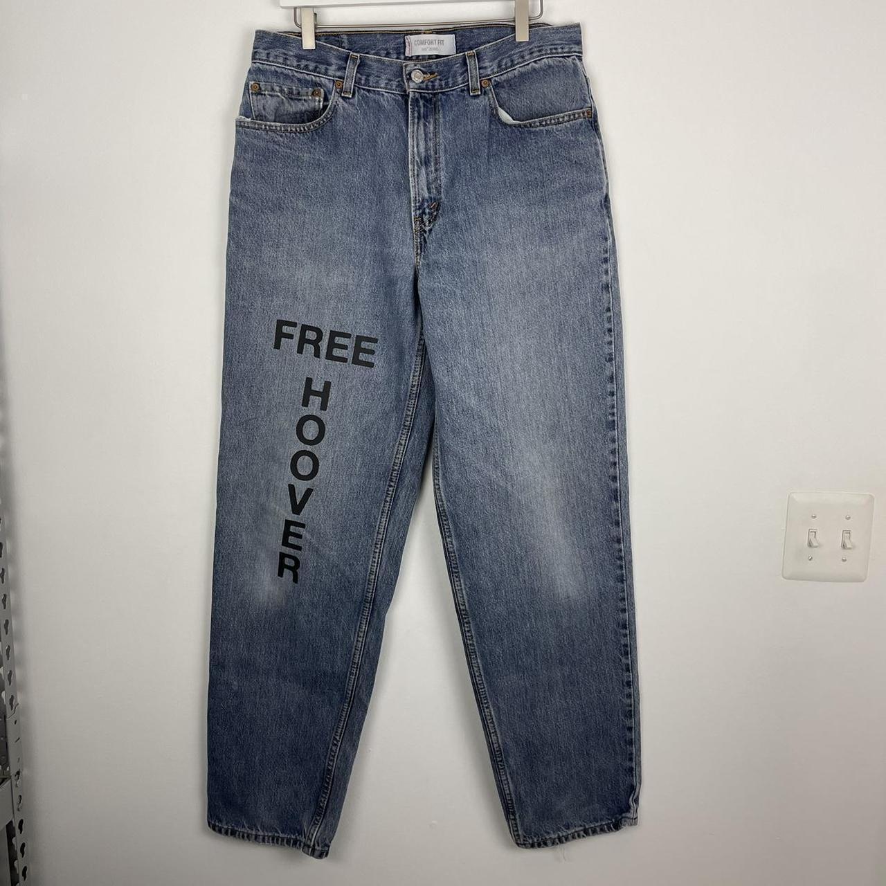 FREE HOOVER VINTAGE REPURPOSED LEVI’S JEANS KANYE... - Depop