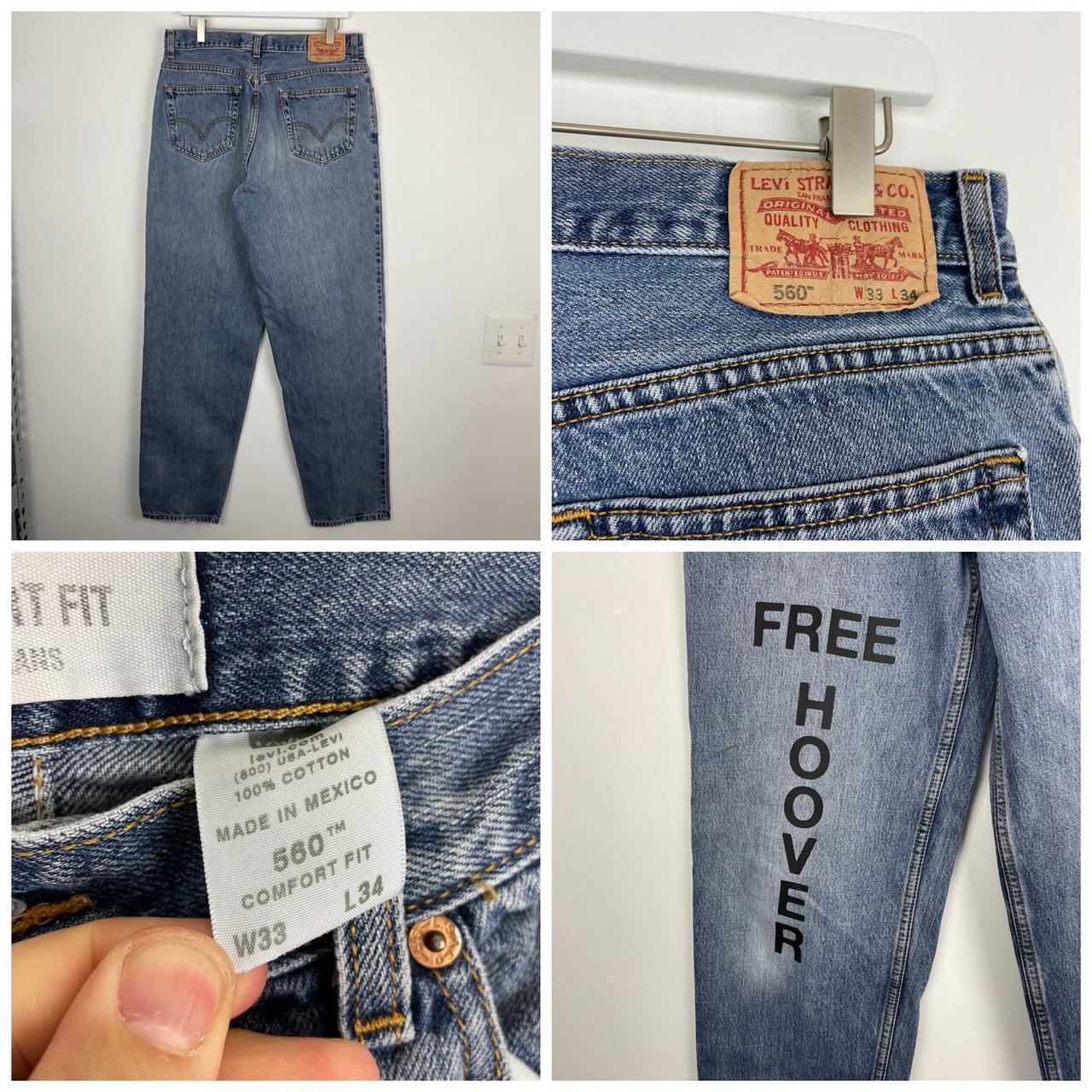 FREE HOOVER VINTAGE sold REPURPOSED LEVI’S JEANS KANYE WEST X DRAKE 33x34