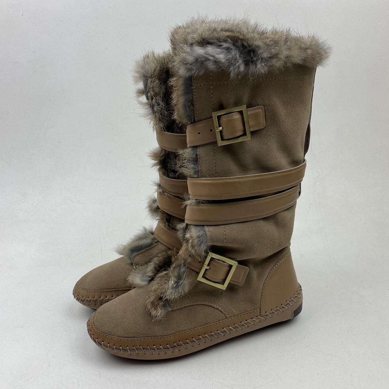 Tory burch outlet rabbit fur boots