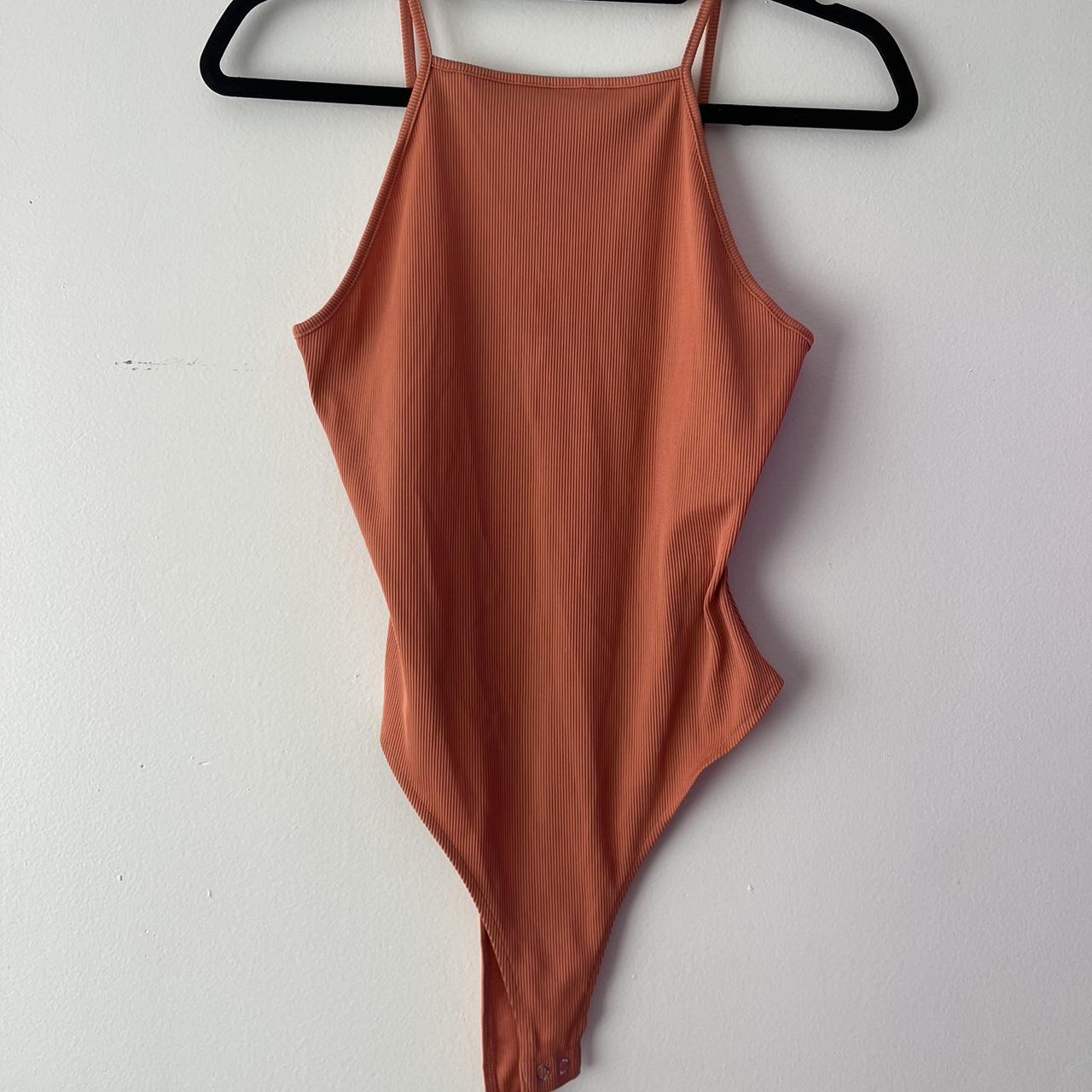 Rib orange bodysuit/unitard🍊 The absolute cutest. - Depop