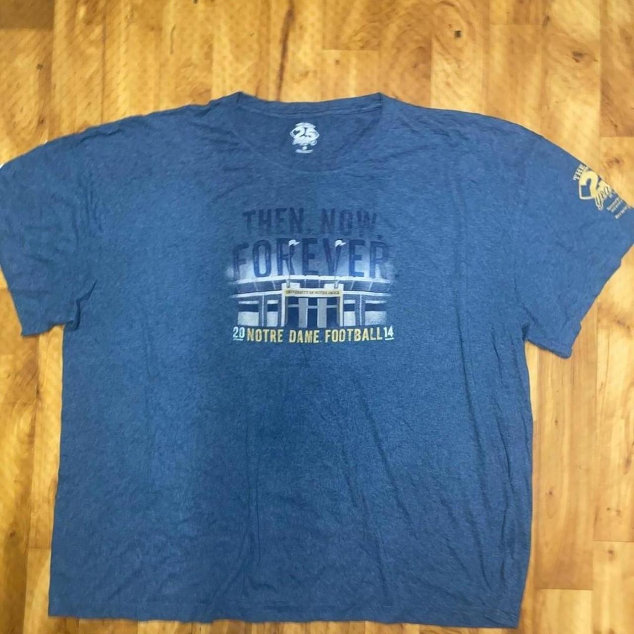 Retro NFL Notre Dame Football graphic t-shirt size... - Depop