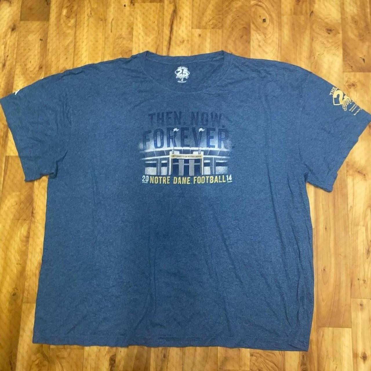 Retro NFL Notre Dame Football graphic t-shirt size... - Depop