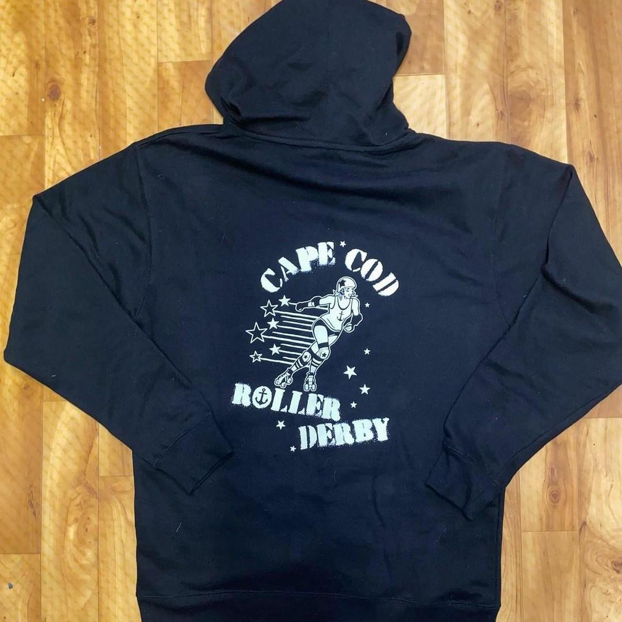 Unisex Roller derby hoodie size large size L,L Front... Depop