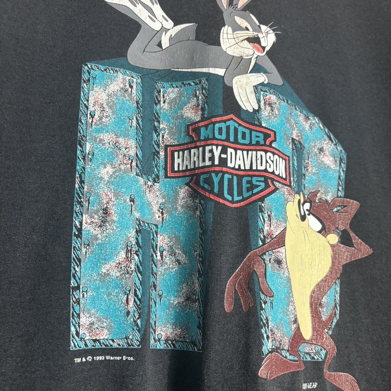 新作からSALEアイテム等お得な商品満載 Vintage 90's Harley Davidson Warner bros crewneck | Depop トップス