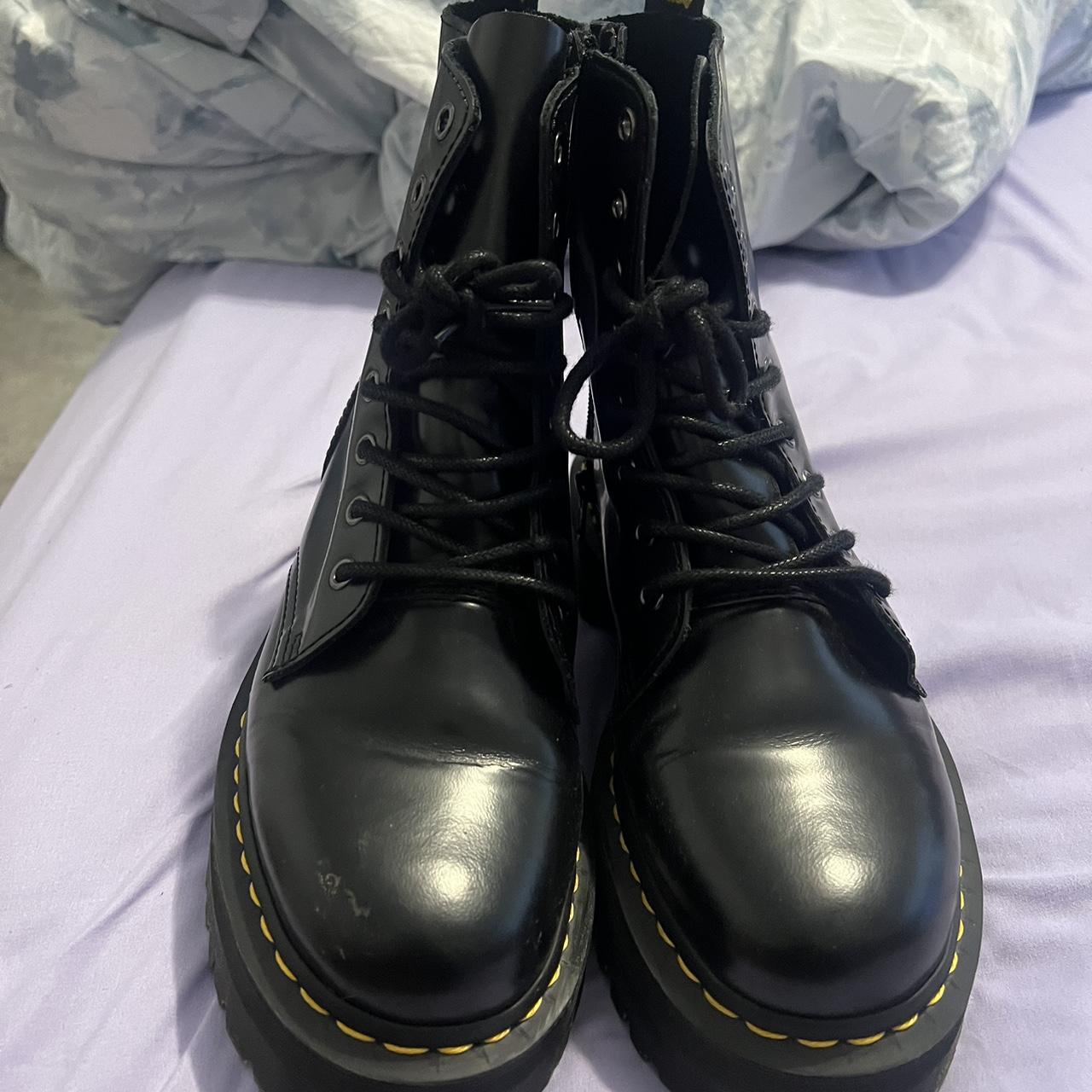 black platform doc martens