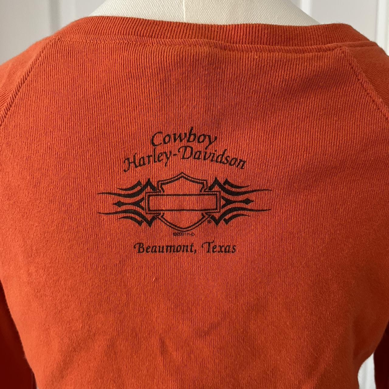 Vintage Harley Davidson orange Size Depop