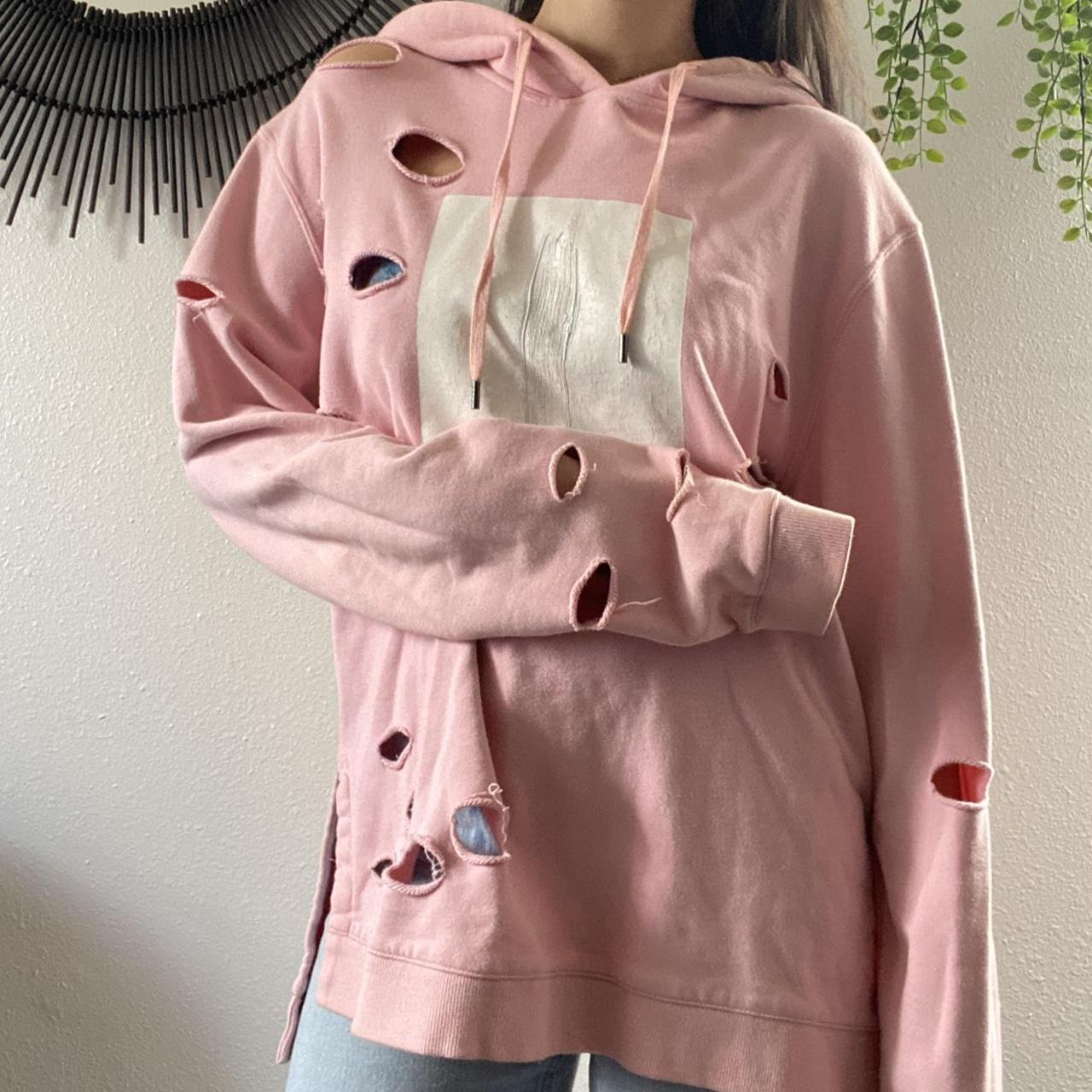 C2H4 Los Angeles Pink Hoodie Not a Human Being Depop