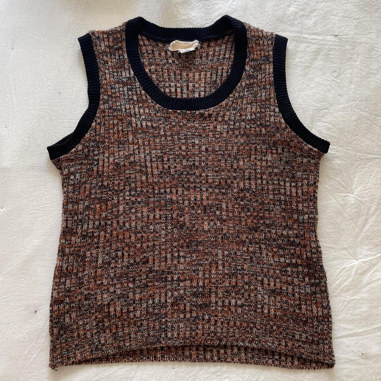 Women's Orange and Brown Jumper | Depop