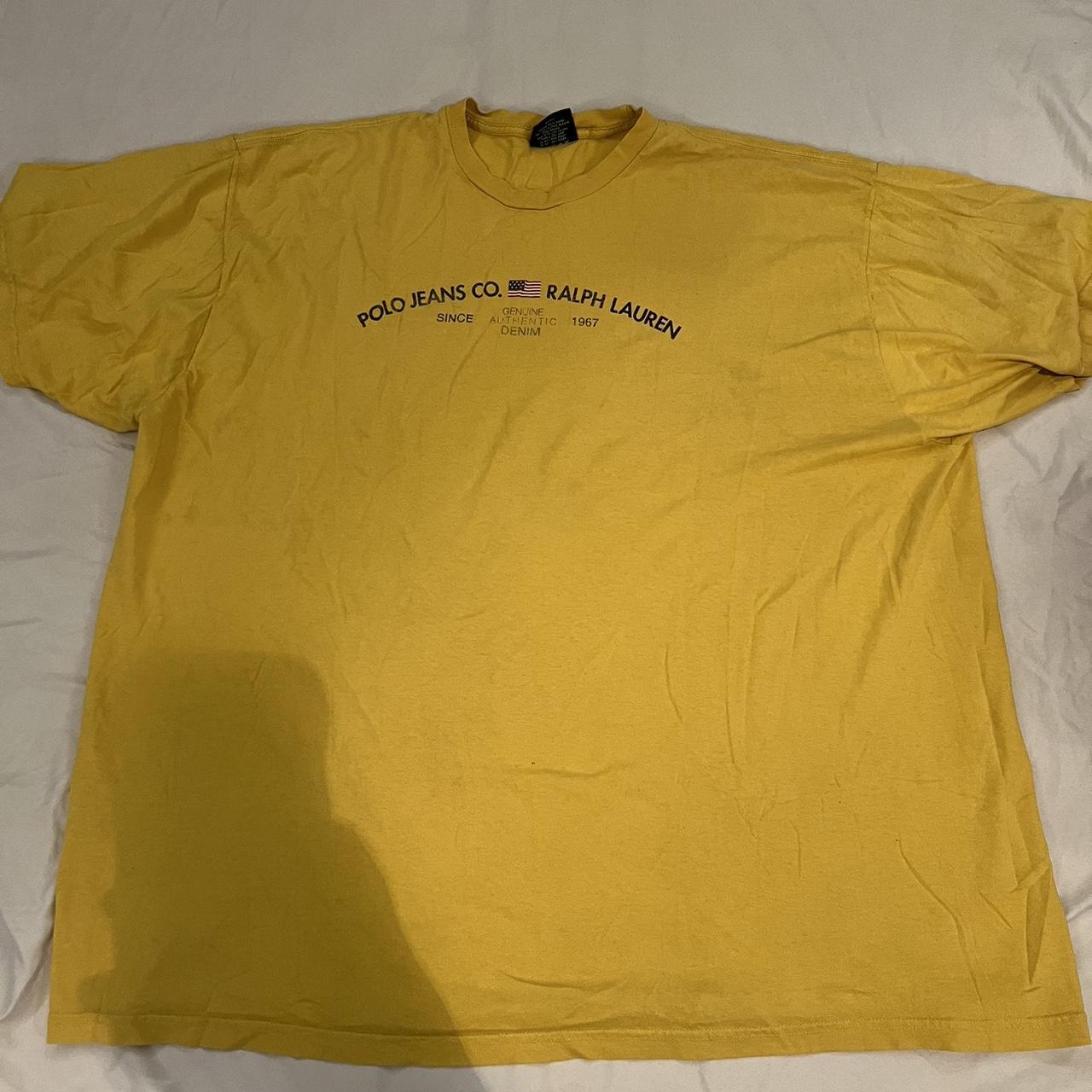 Yellow Ralph Lauren T-Shirt It has been worn there... - Depop