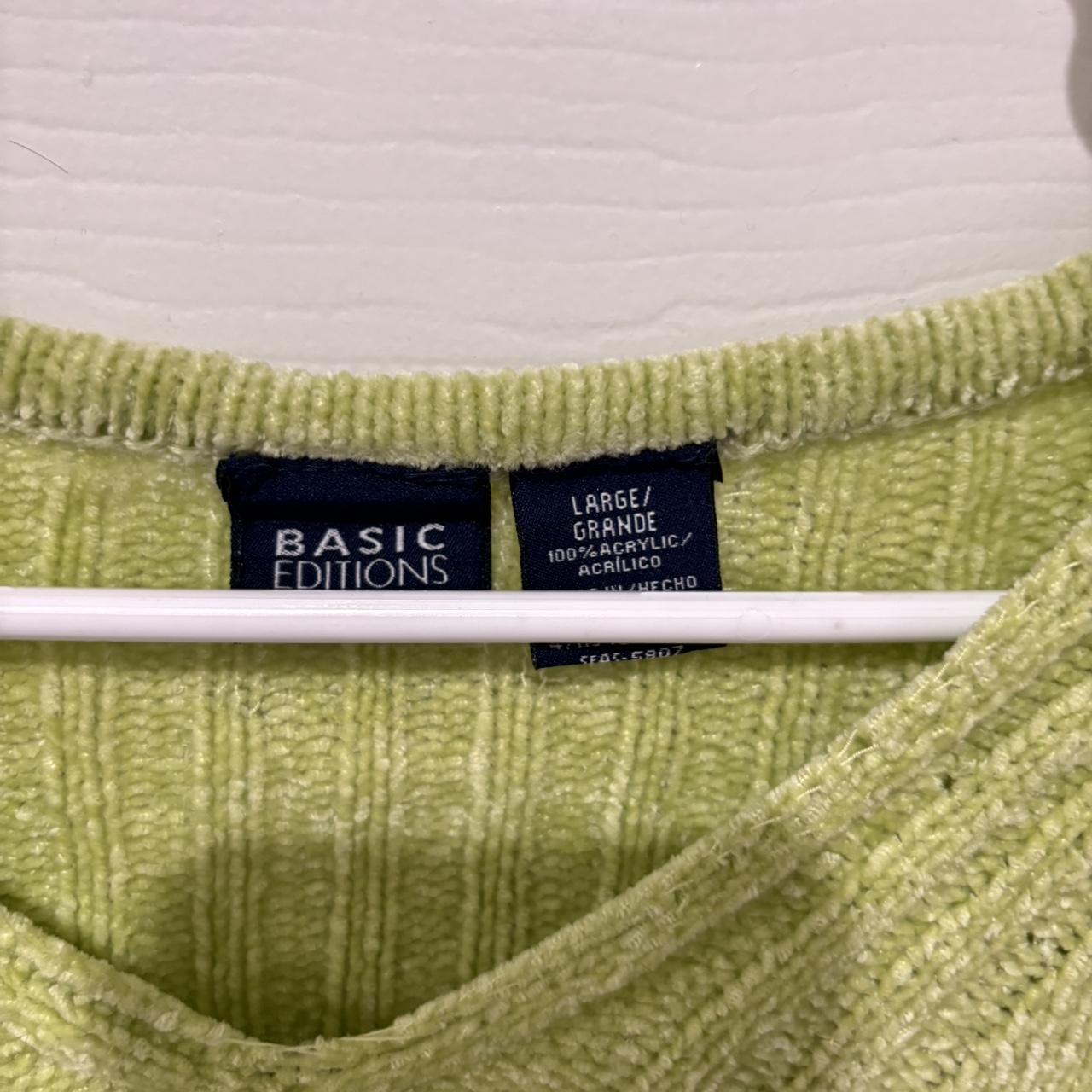 Basic Editions Women's Sweater - Green - L – Basi… - image 3